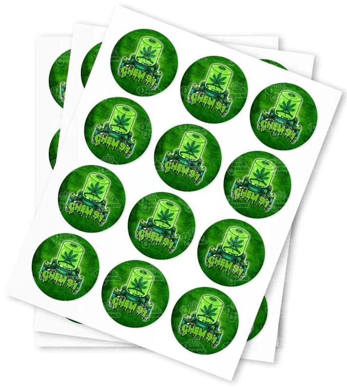 Chem 91 Strain Stickers - DC Packaging Custom Cannabis Packaging