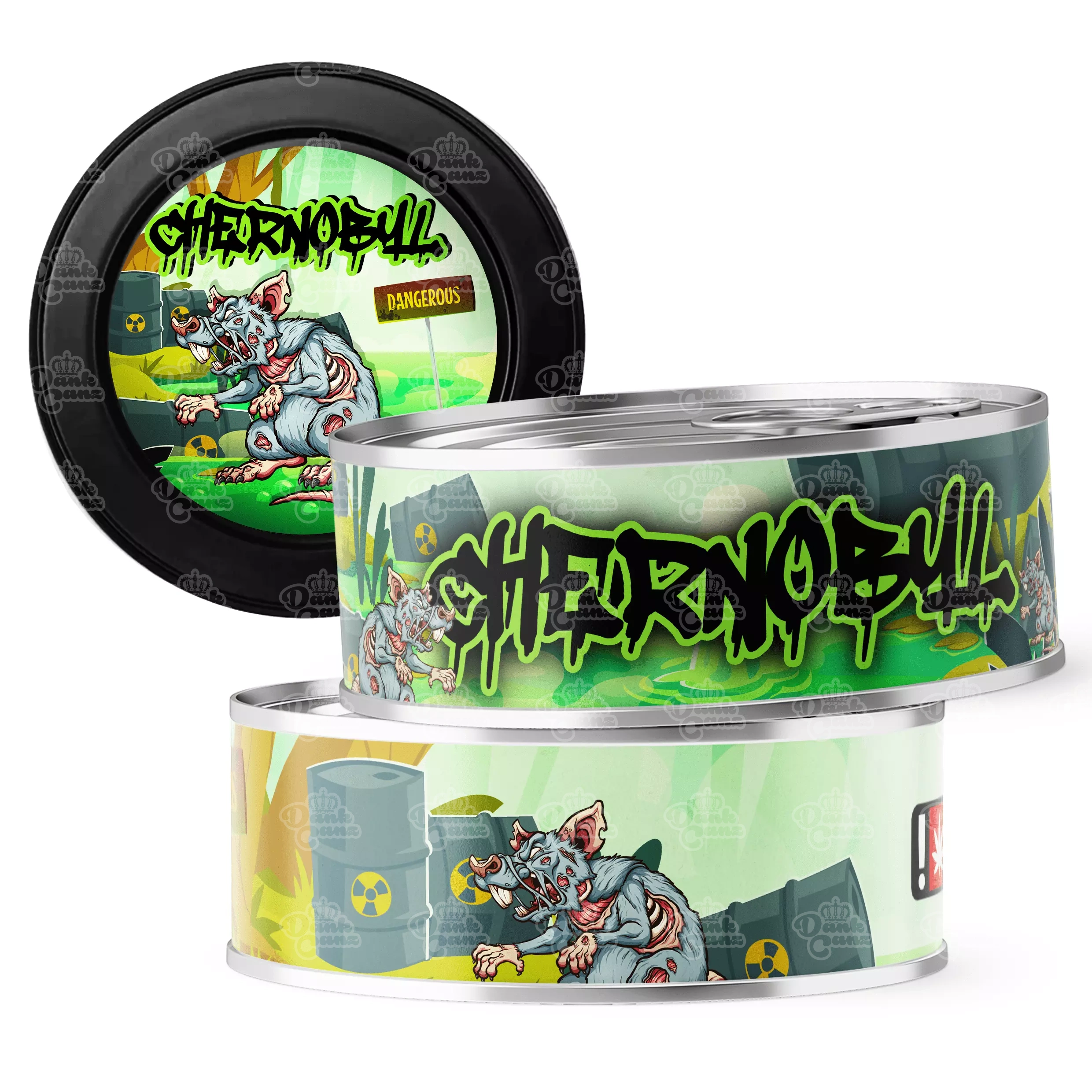 Chernobyl 3.5g Self Seal Tins - DC Packaging Custom Cannabis Packaging
