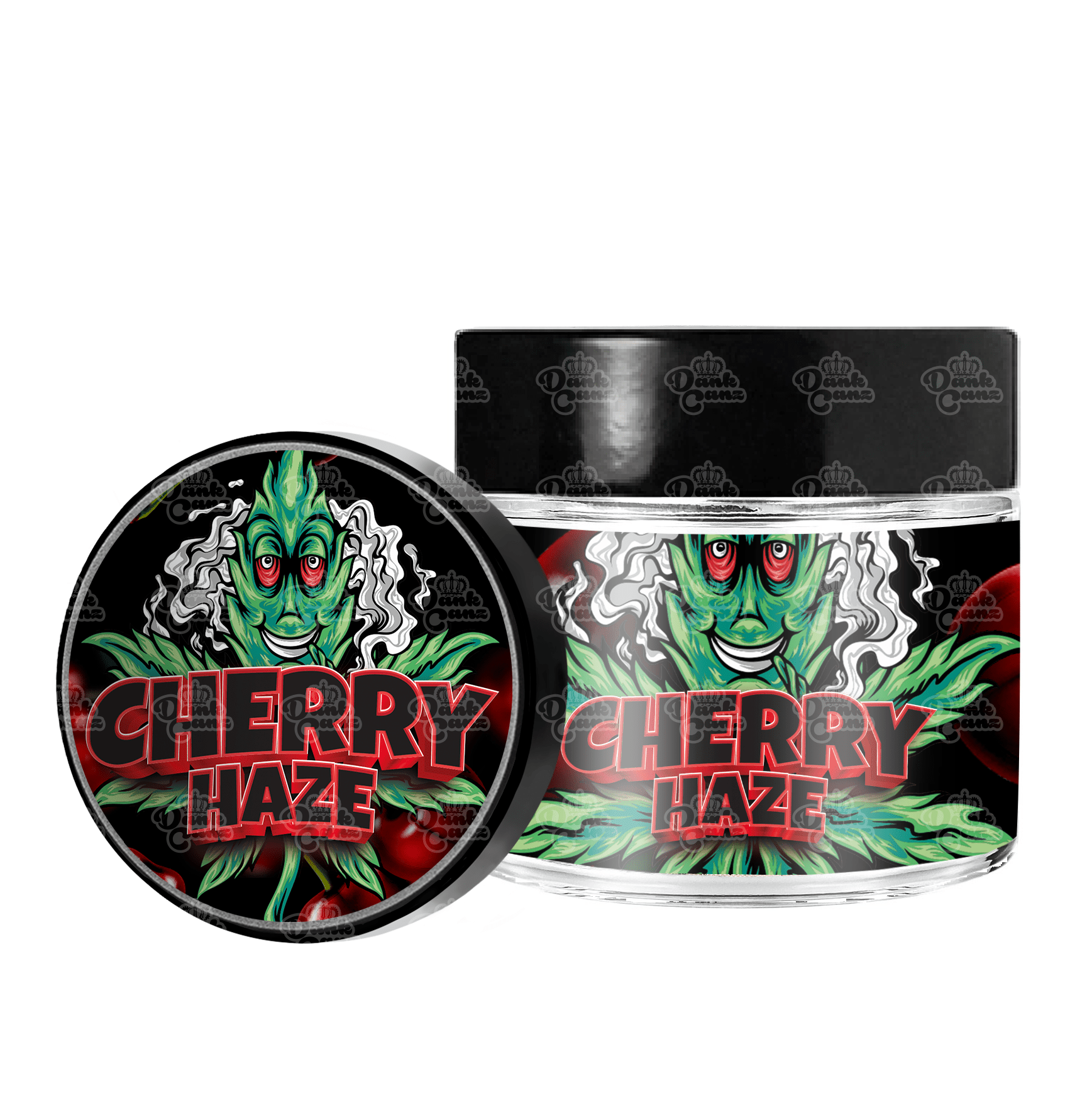 Cherry Haze 3.5g/60ml Glass Jars - Labelled - DC Packaging Custom Cannabis Packaging