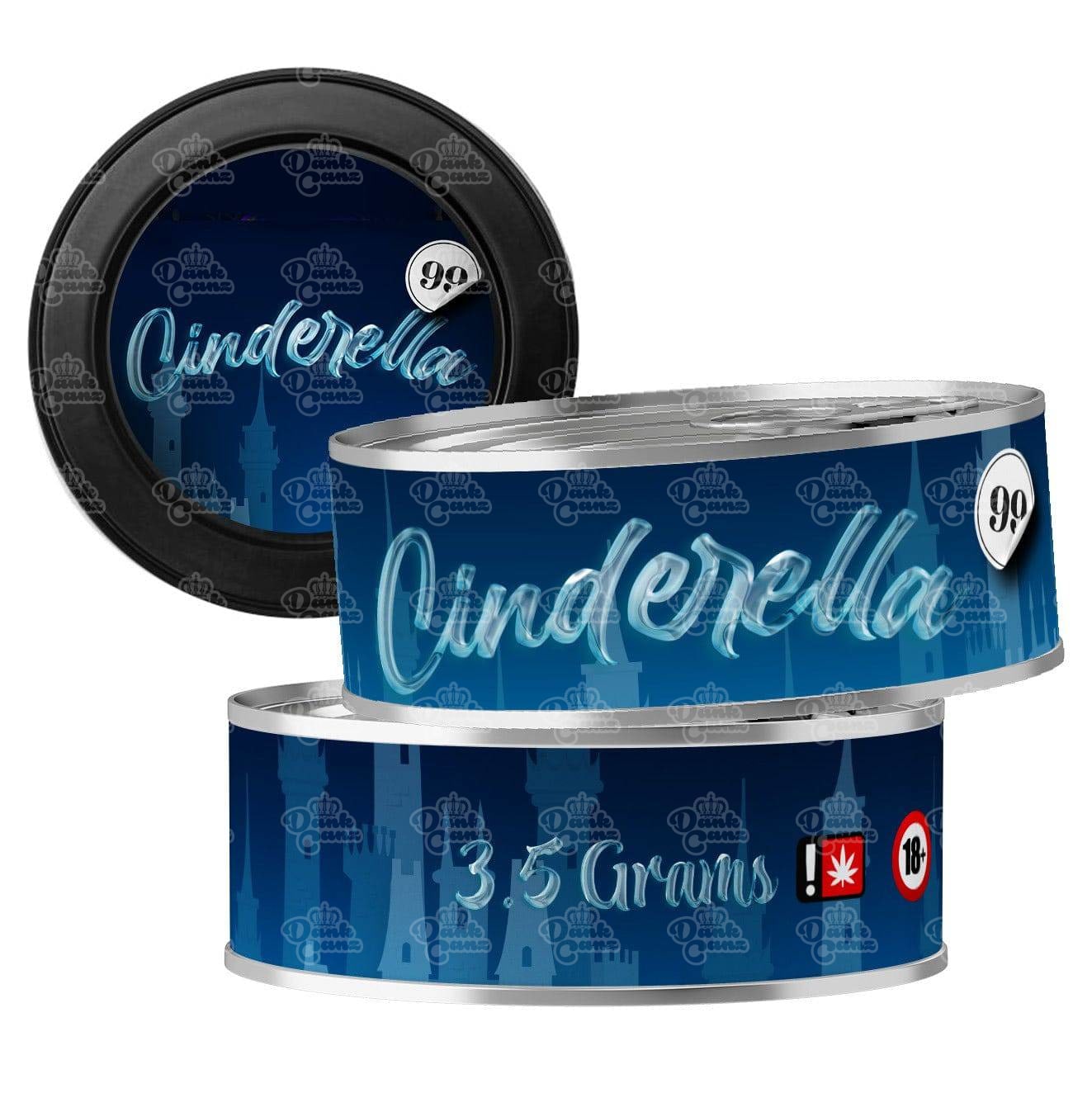 Cinderella 99 3.5g Self Seal Tins - DC Packaging Custom Cannabis Packaging