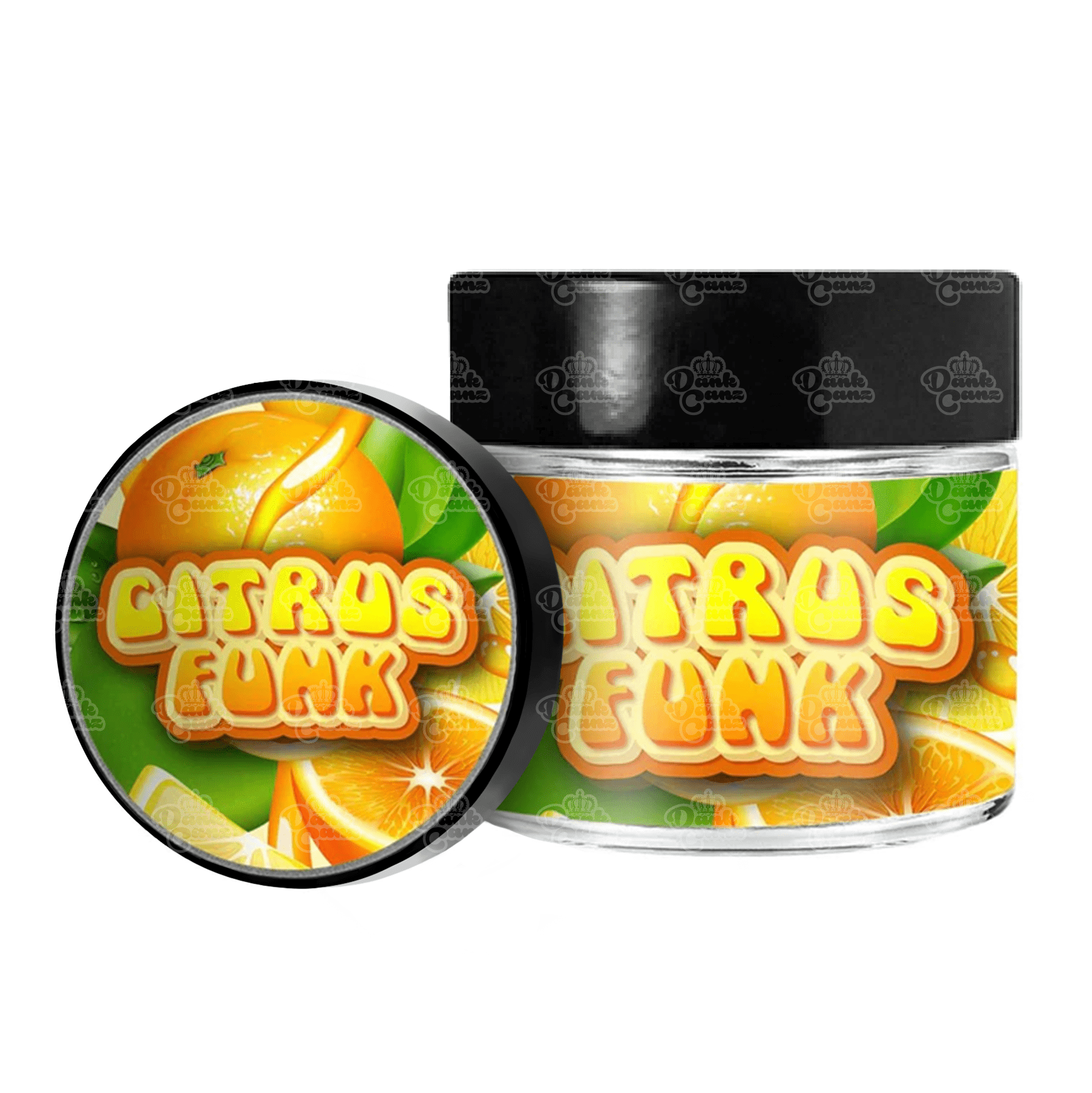 Citrus Funk 3.5g/60ml Glass Jars - Labelled - DC Packaging Custom Cannabis Packaging