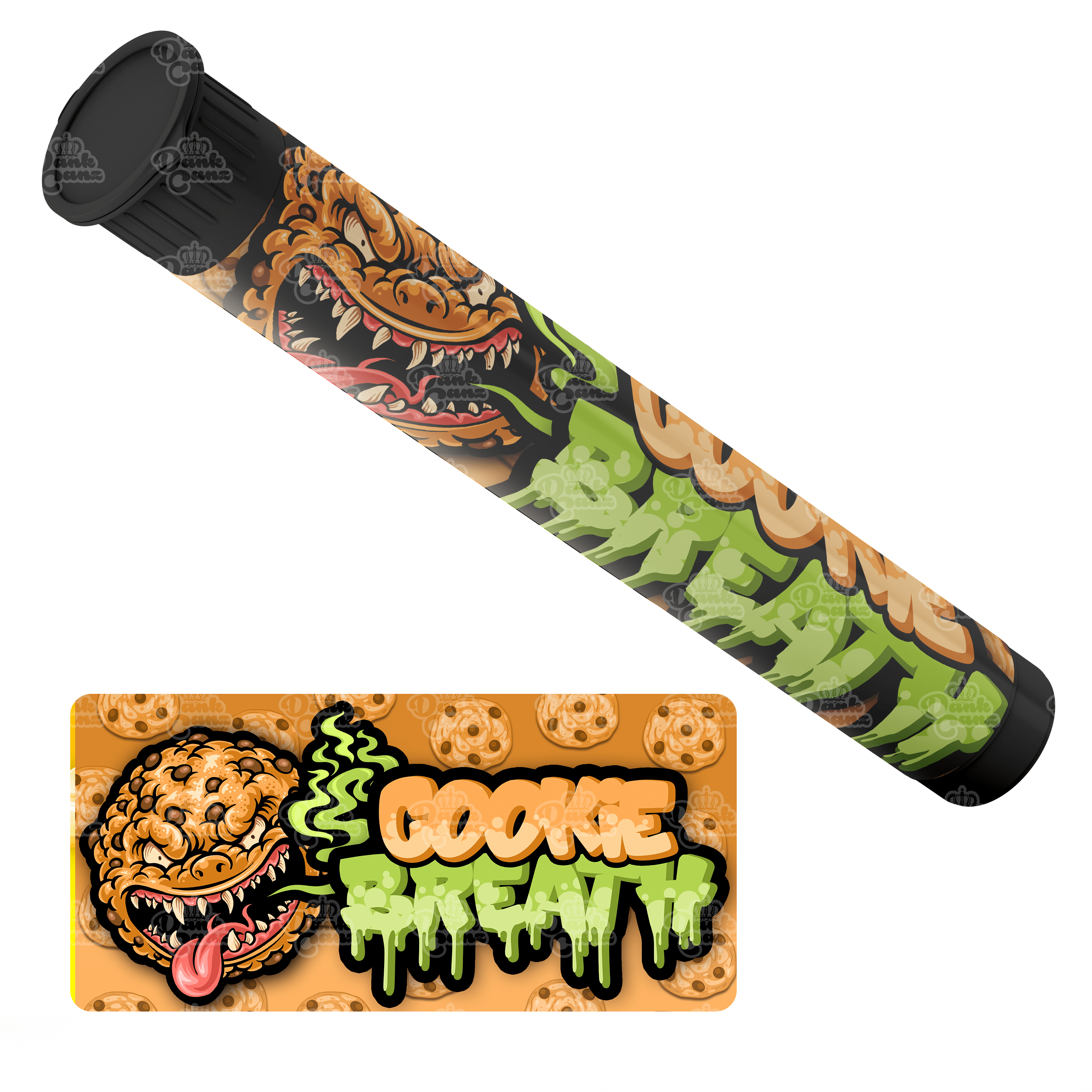 Cookie Breath Pre Roll Tubes - Labelled - DC Packaging Custom Cannabis Packaging