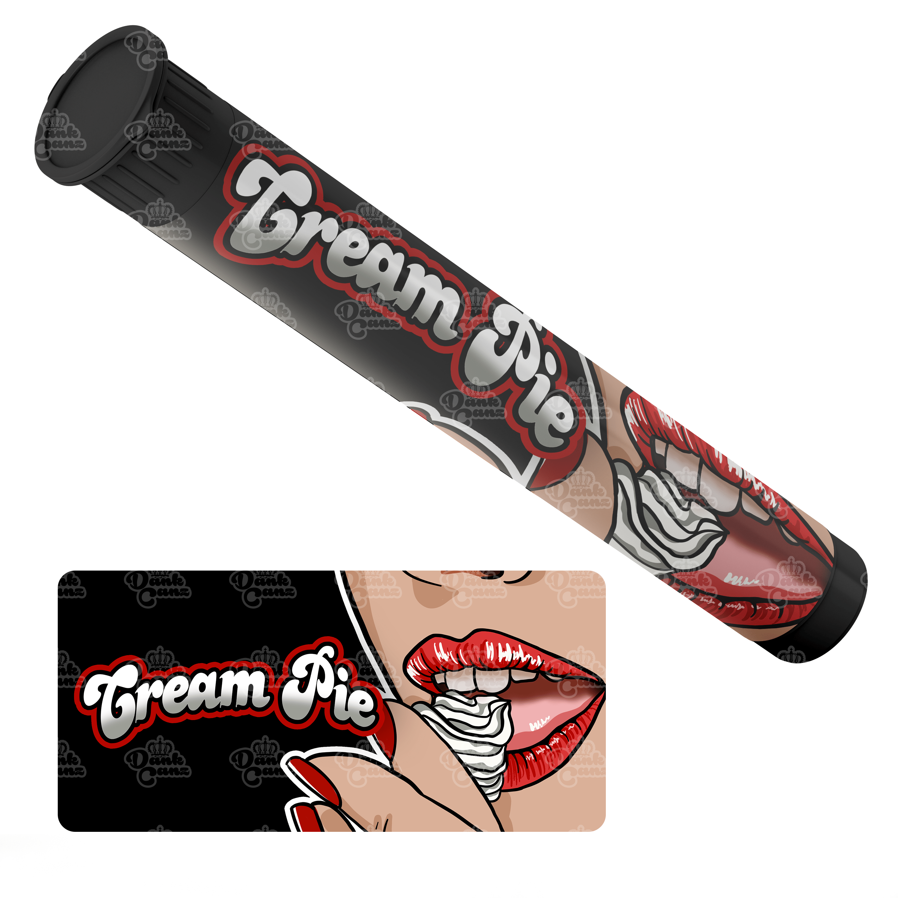 Cream Pie Pre Roll Tubes - Labelled - DC Packaging Custom Cannabis Packaging