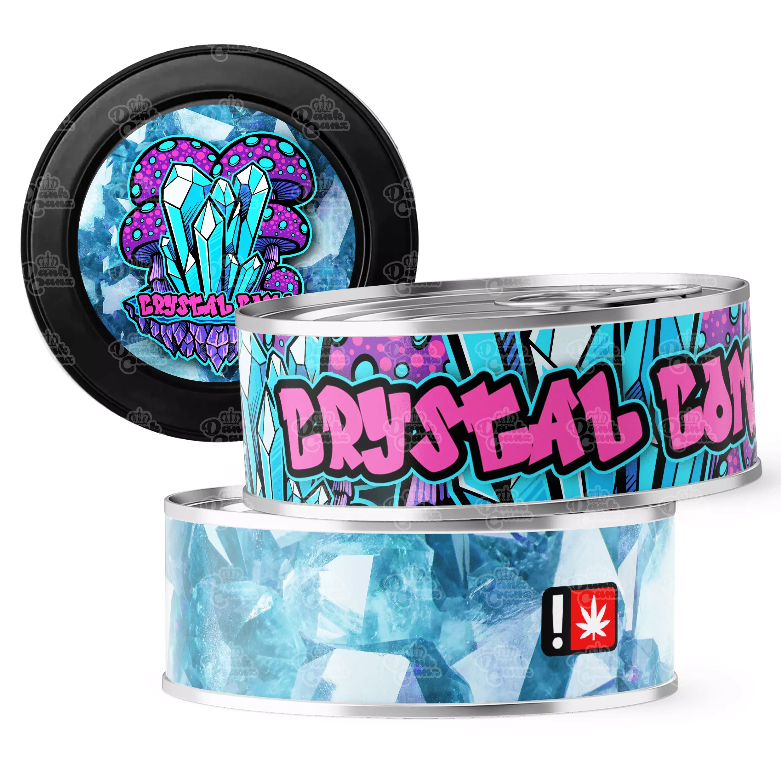 Crystal Coma 3.5g Self Seal Tins - DC Packaging Custom Cannabis Packaging