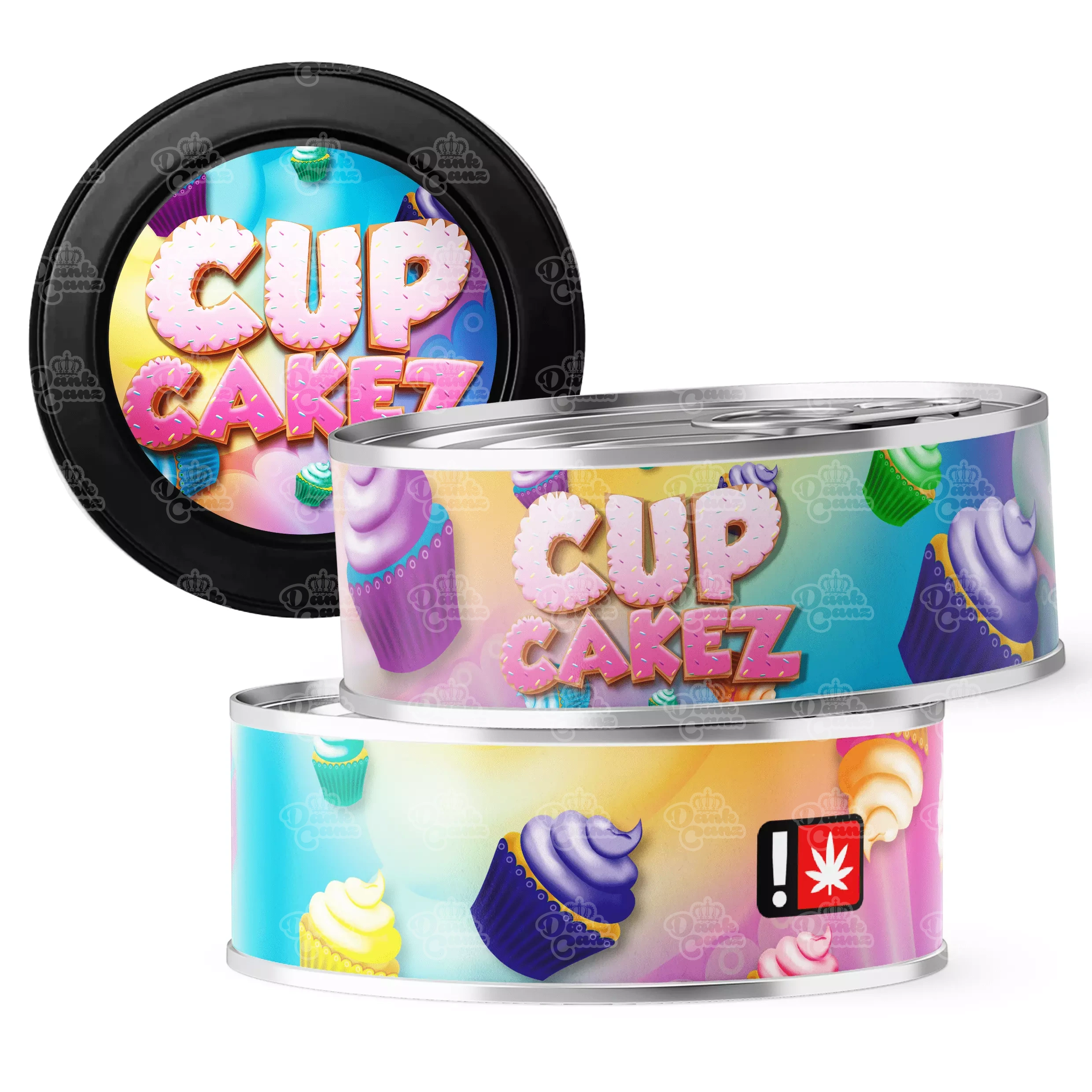 Cupcakez 3.5g Self Seal Tins - DC Packaging Custom Cannabis Packaging