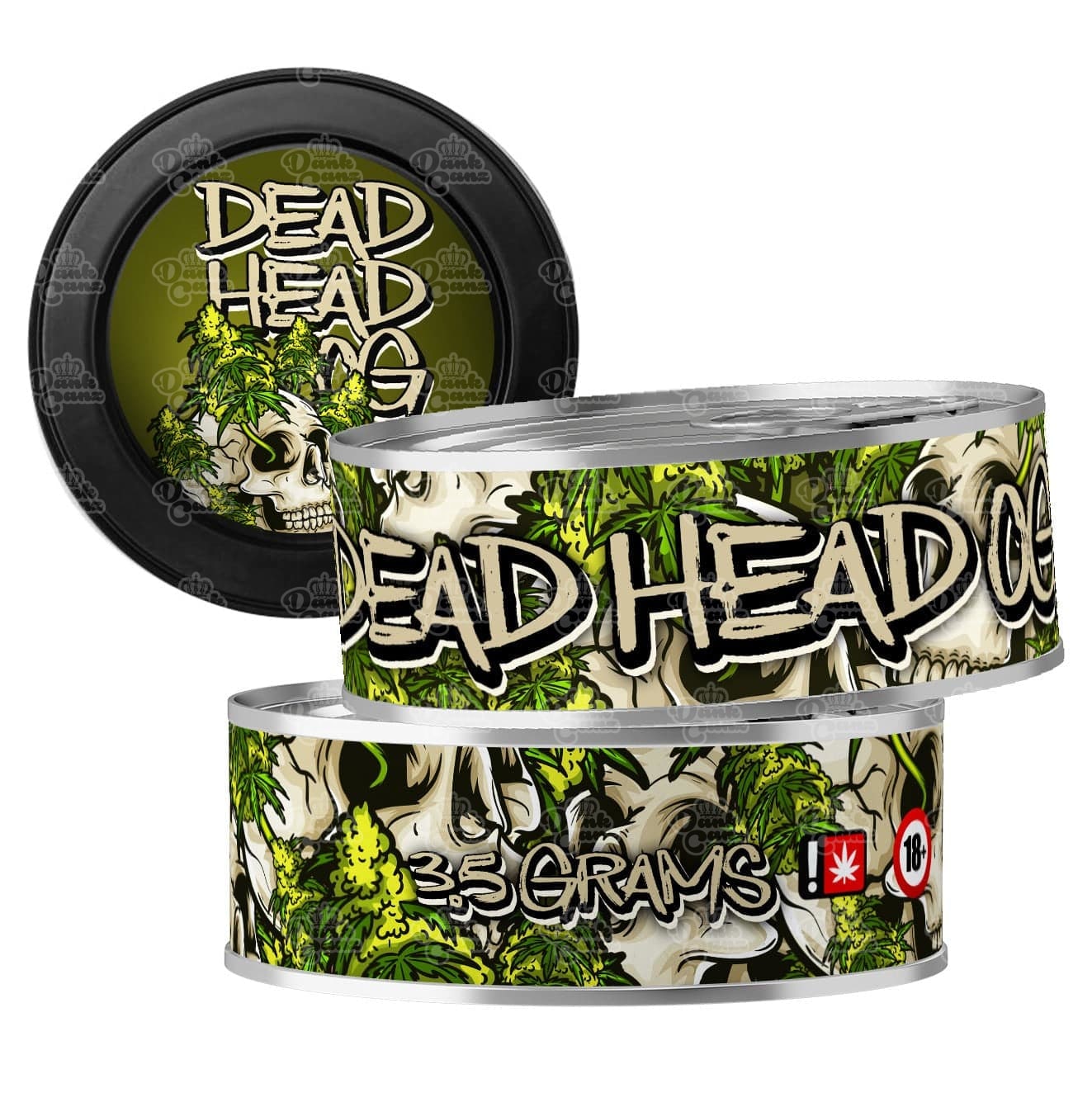 Dead Head OG 3.5g Self Seal Tins - DC Packaging Custom Cannabis Packaging