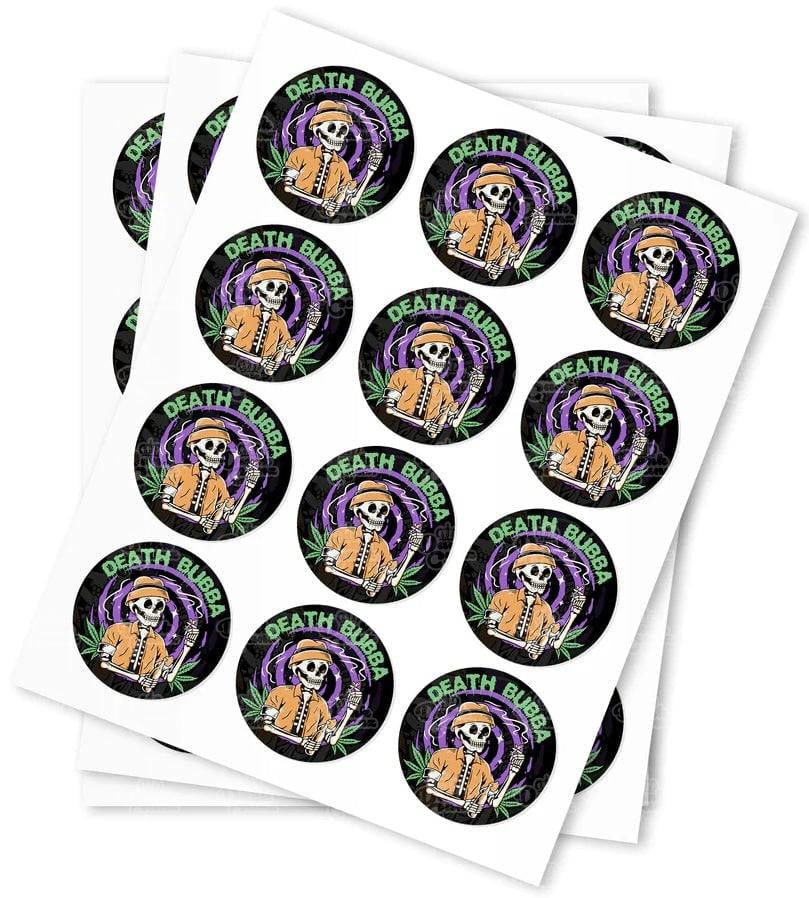 Death Bubba Strain Stickers - DC Packaging Custom Cannabis Packaging