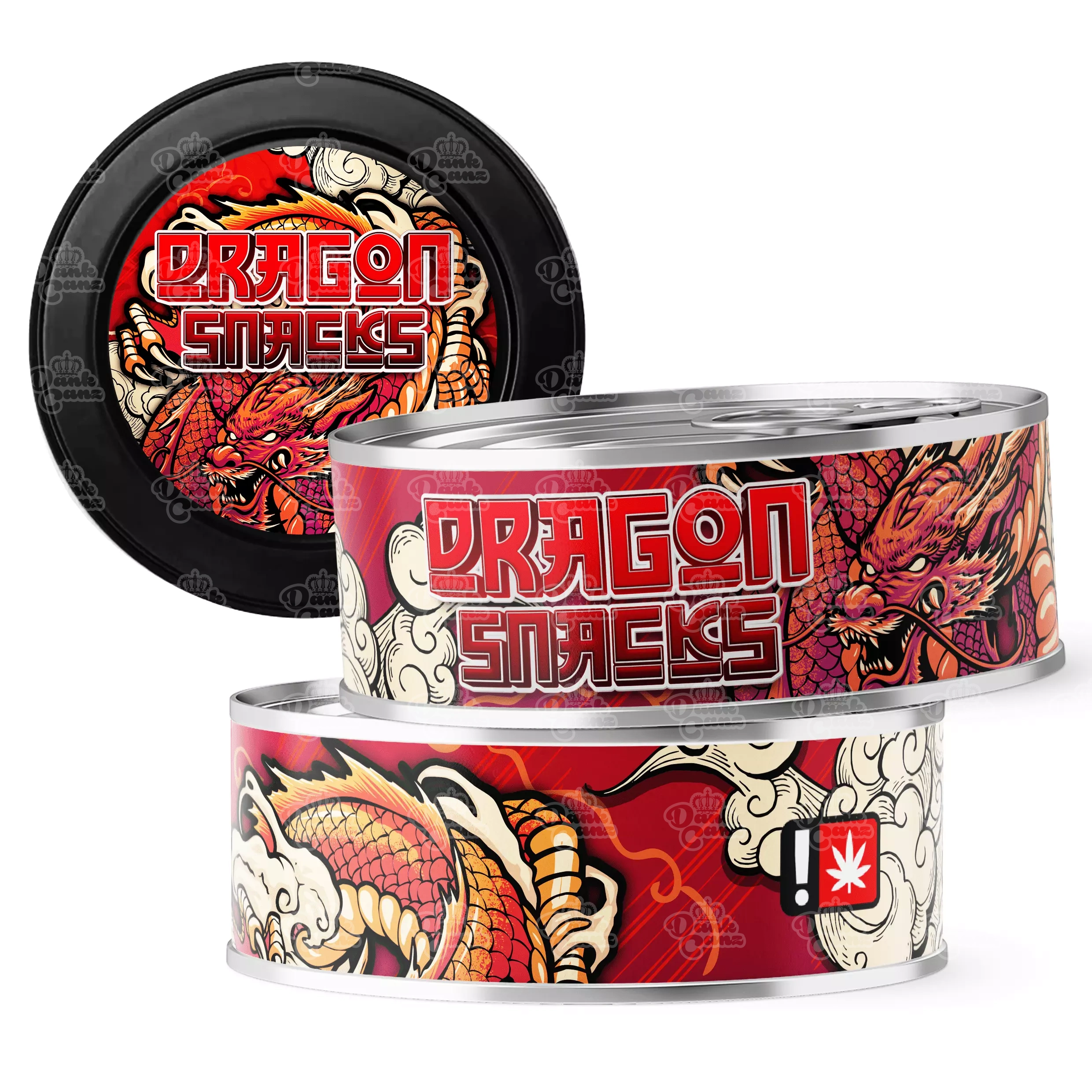 Dragon Snacks 3.5g Self Seal Tins - DC Packaging Custom Cannabis Packaging
