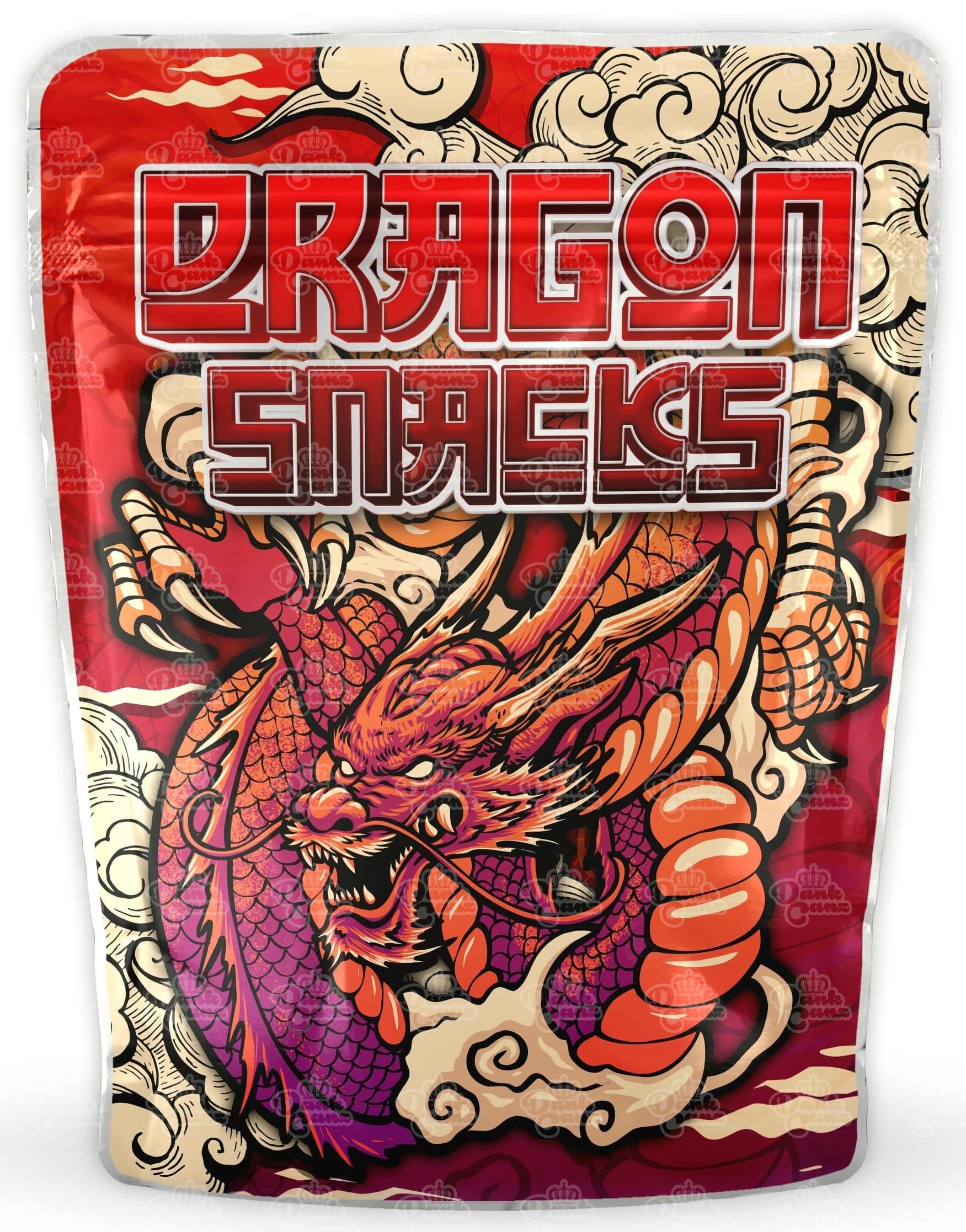 Dragon Snacks Mylar Bags - DC Packaging Custom Cannabis Packaging