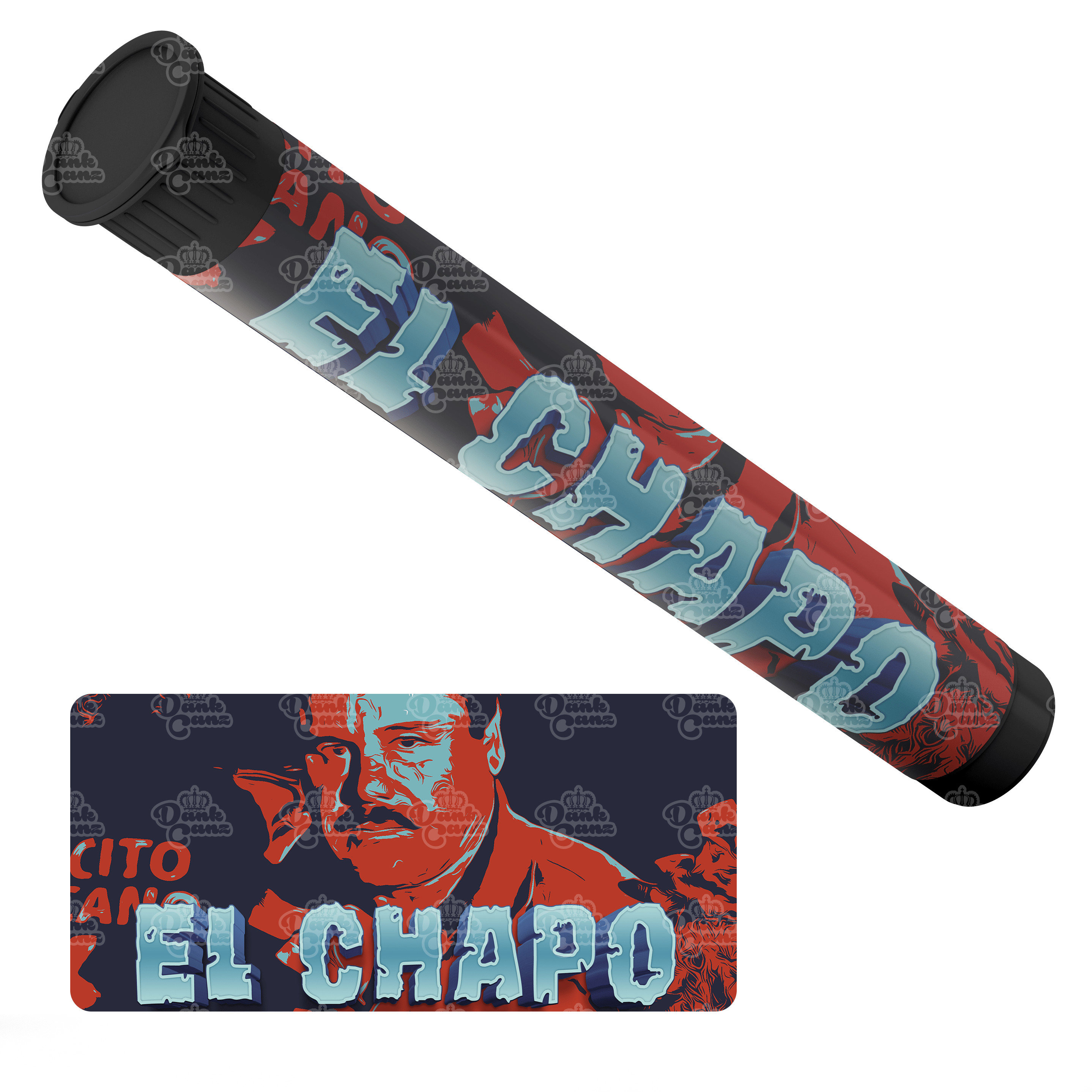El Chapo Pre Roll Tubes - Labelled - DC Packaging Custom Cannabis Packaging