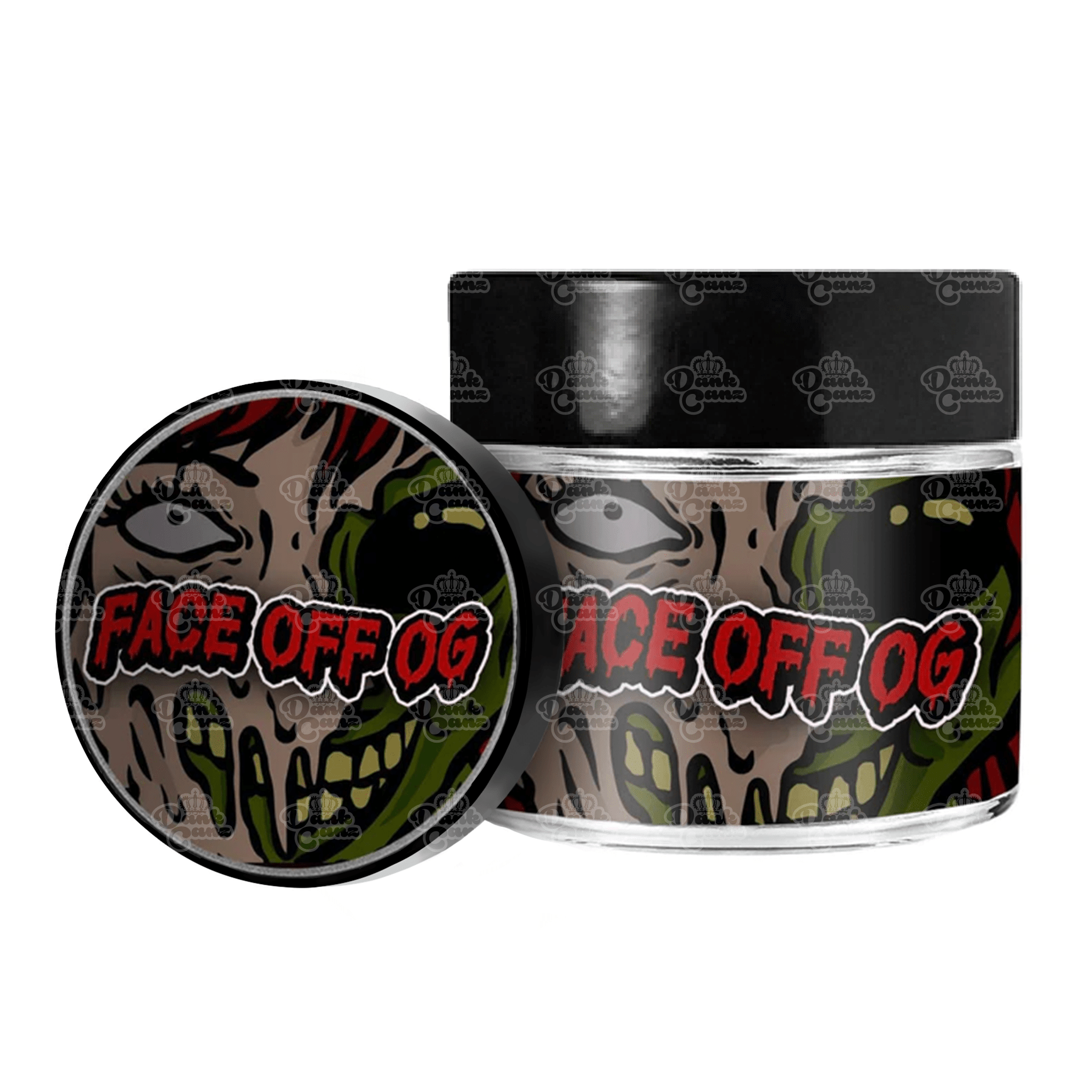 Face Off OG 3.5g/60ml Glass Jars - Labelled - DC Packaging Custom Cannabis Packaging