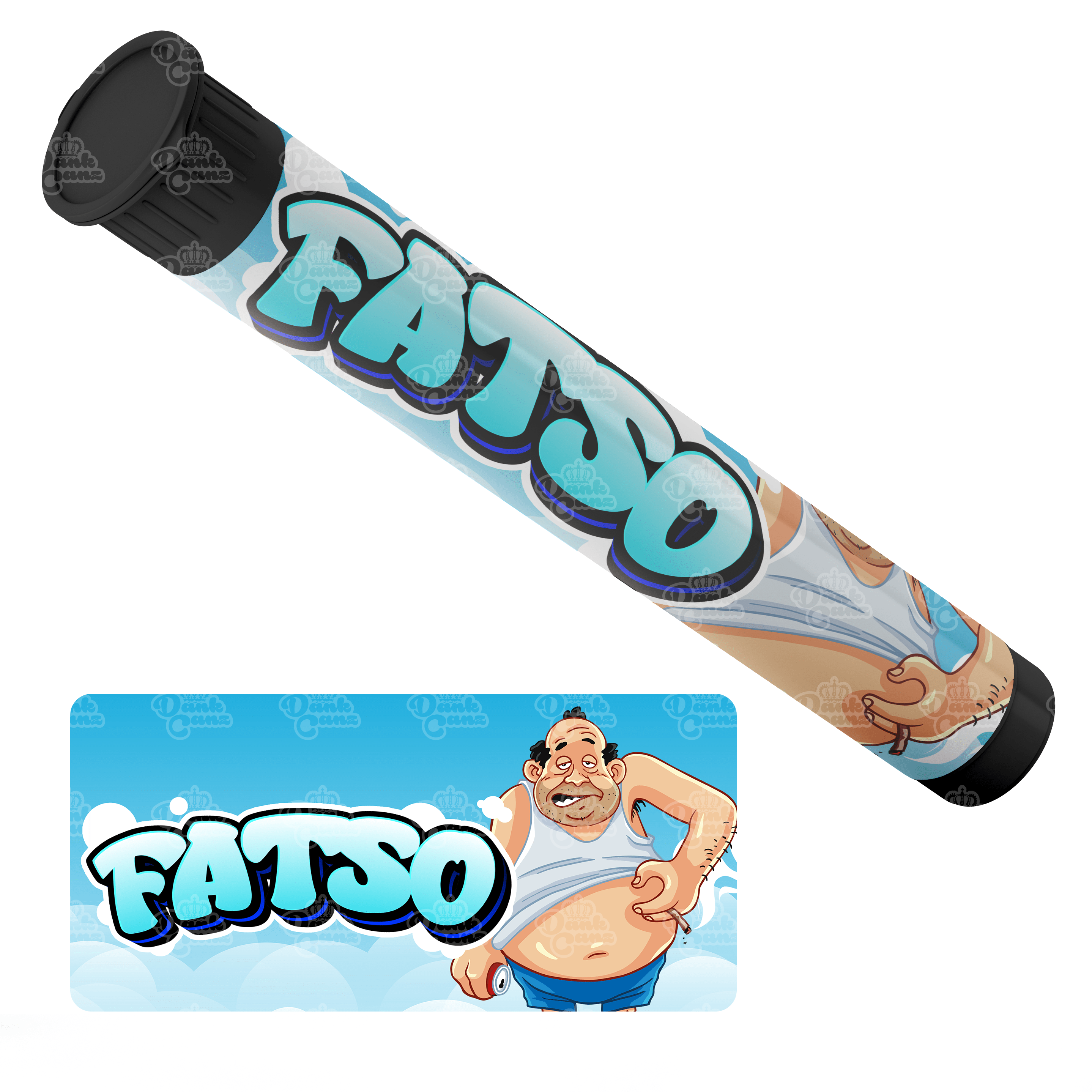 Fatso Pre Roll Tubes - Labelled - DC Packaging Custom Cannabis Packaging
