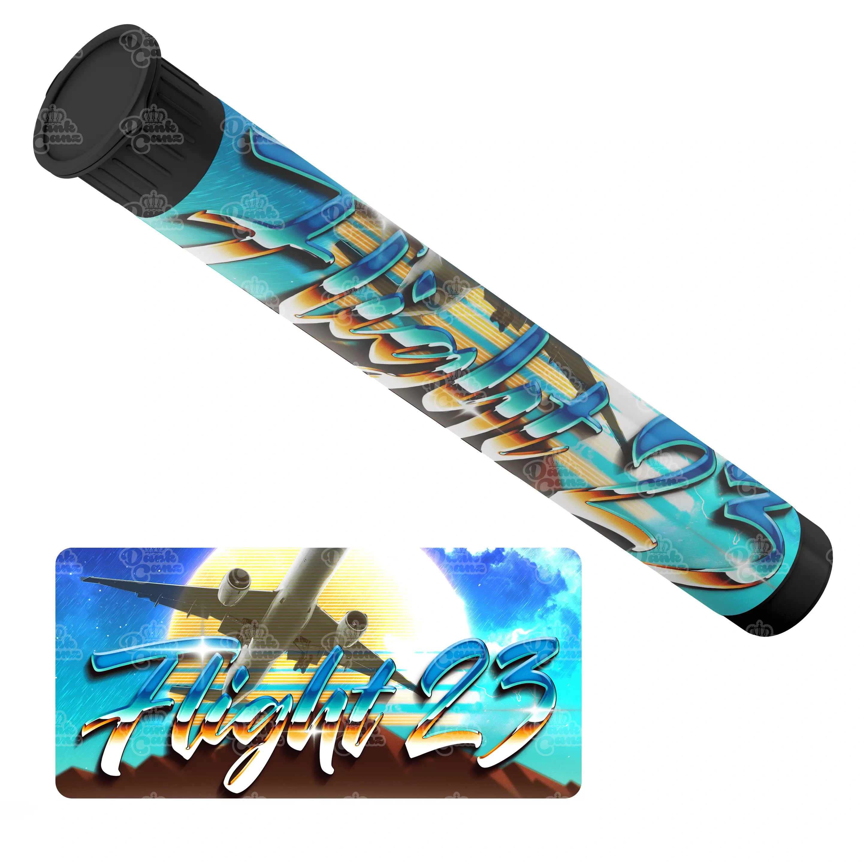 Flight 23 Pre Roll Tubes - Labelled - DC Packaging Custom Cannabis Packaging