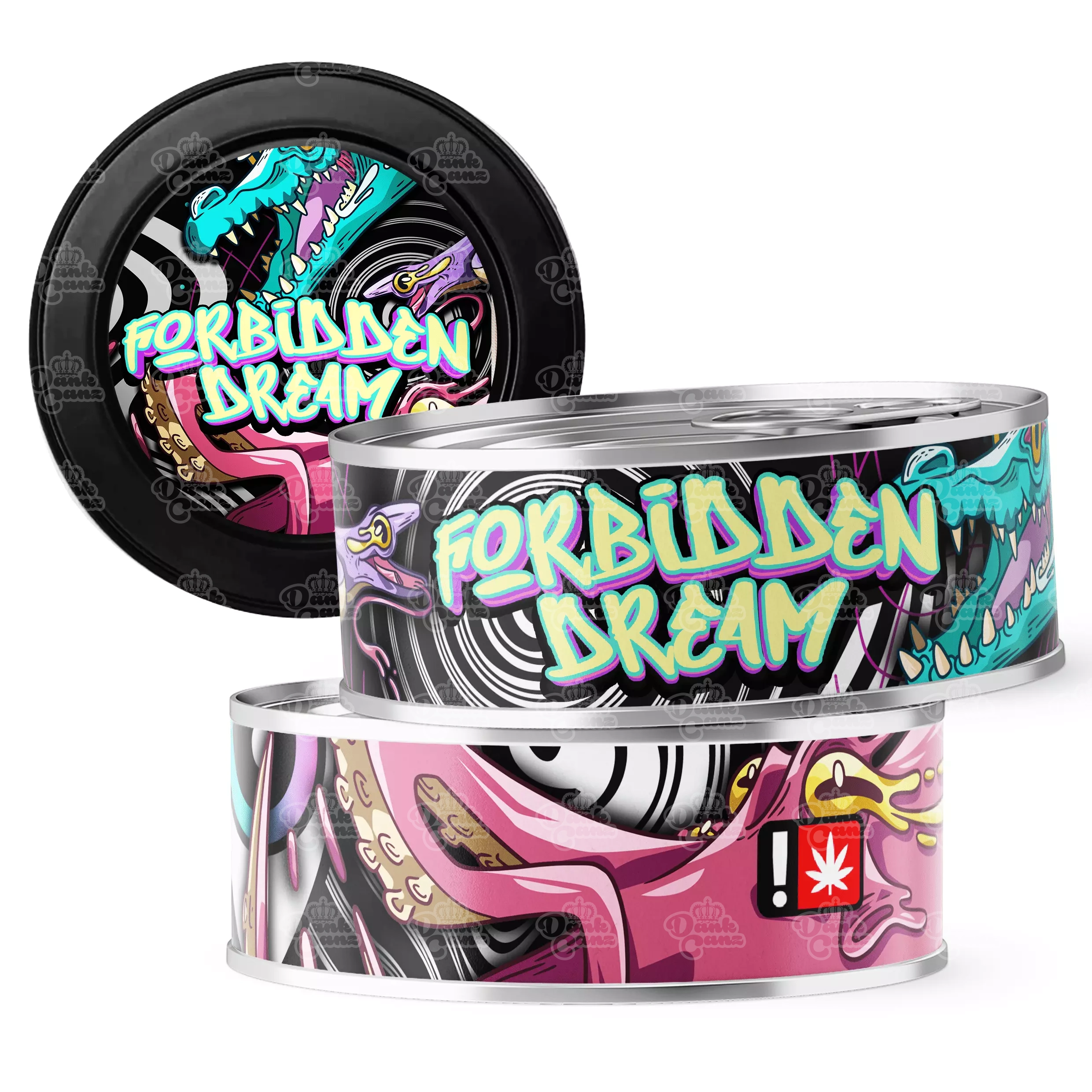 Forbidden Dream 3.5g Self Seal Tins - DC Packaging Custom Cannabis Packaging