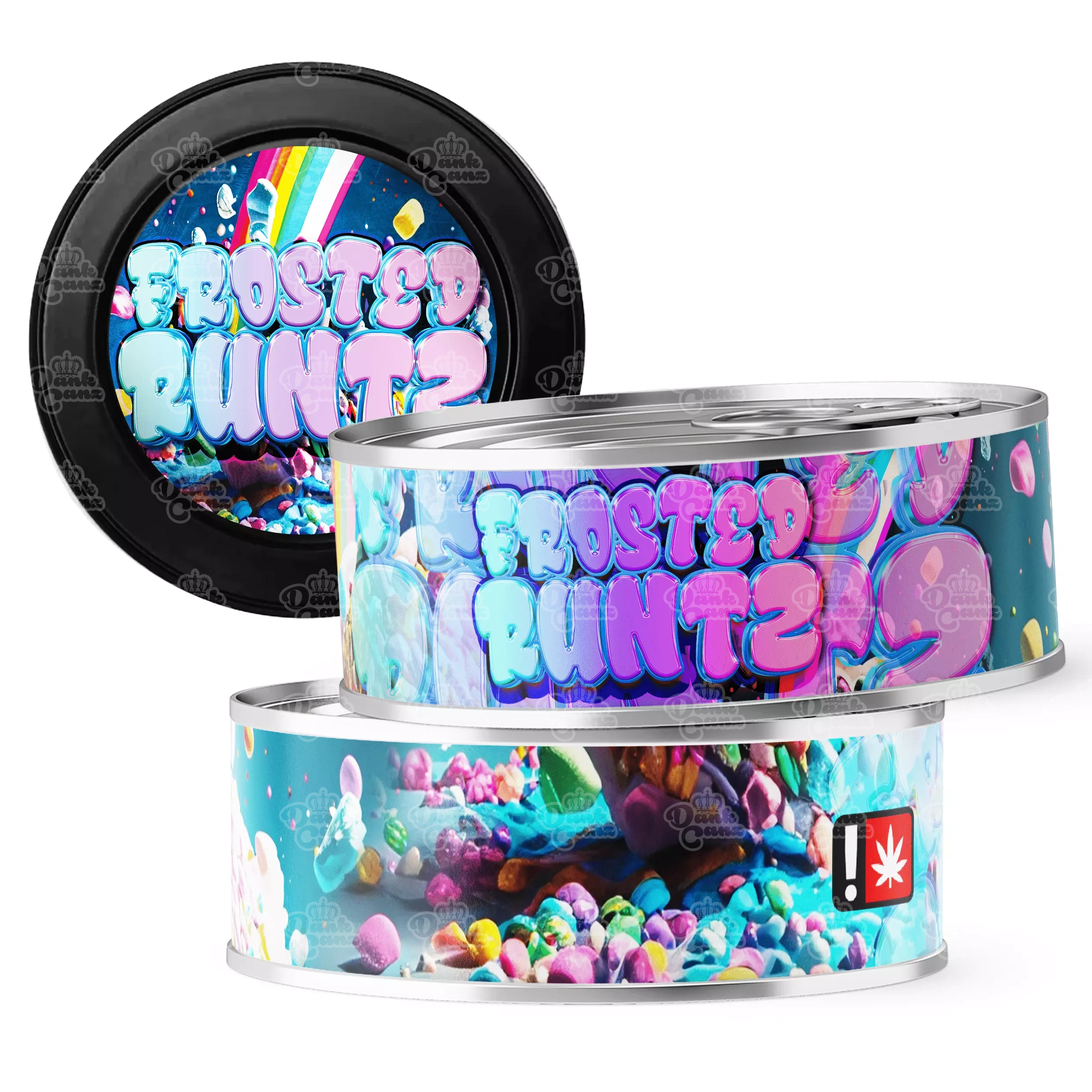 Frosted Runtz 3.5g Self Seal Tins - DC Packaging Custom Cannabis Packaging