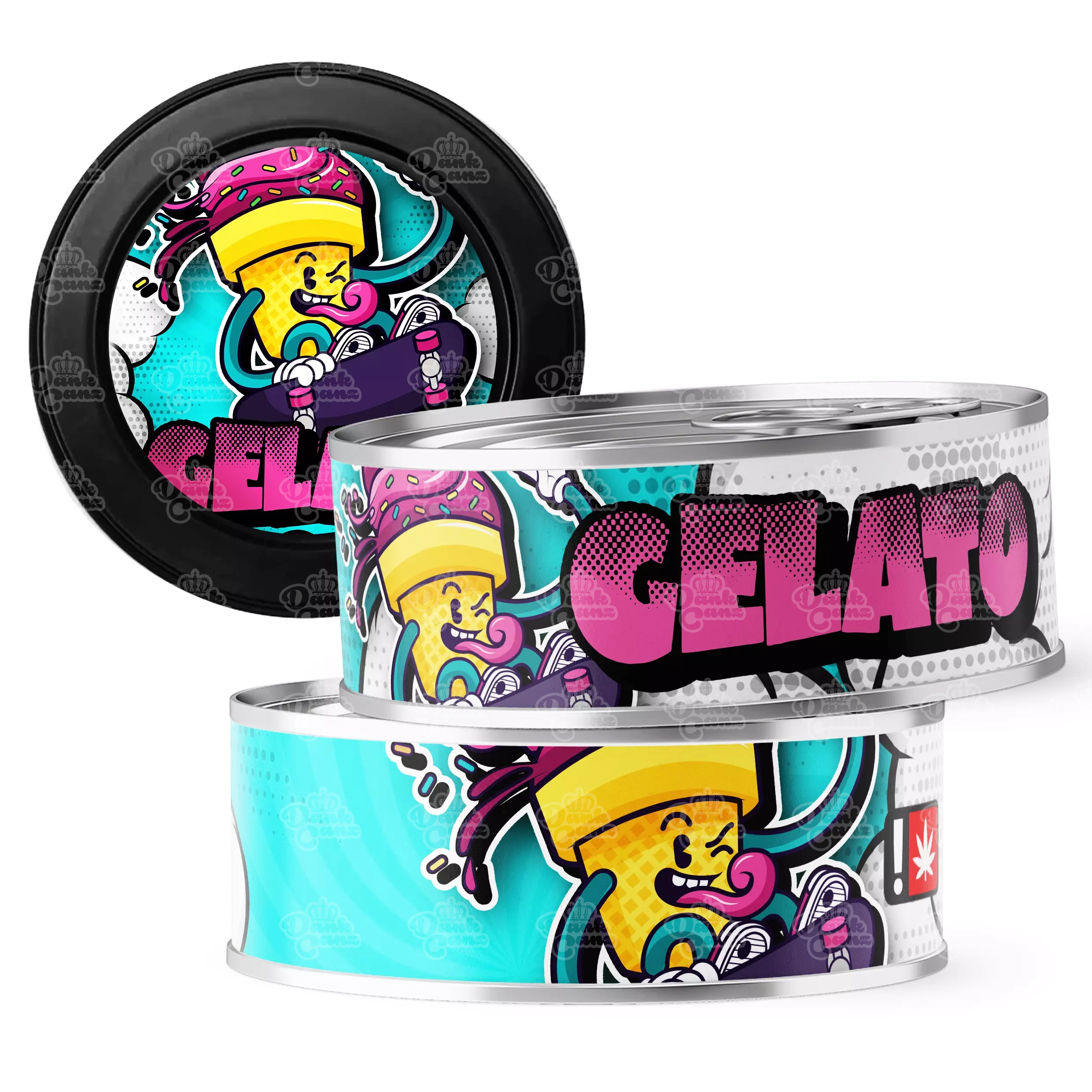 Gelato 3.5g Self Seal Tins - DC Packaging Custom Cannabis Packaging