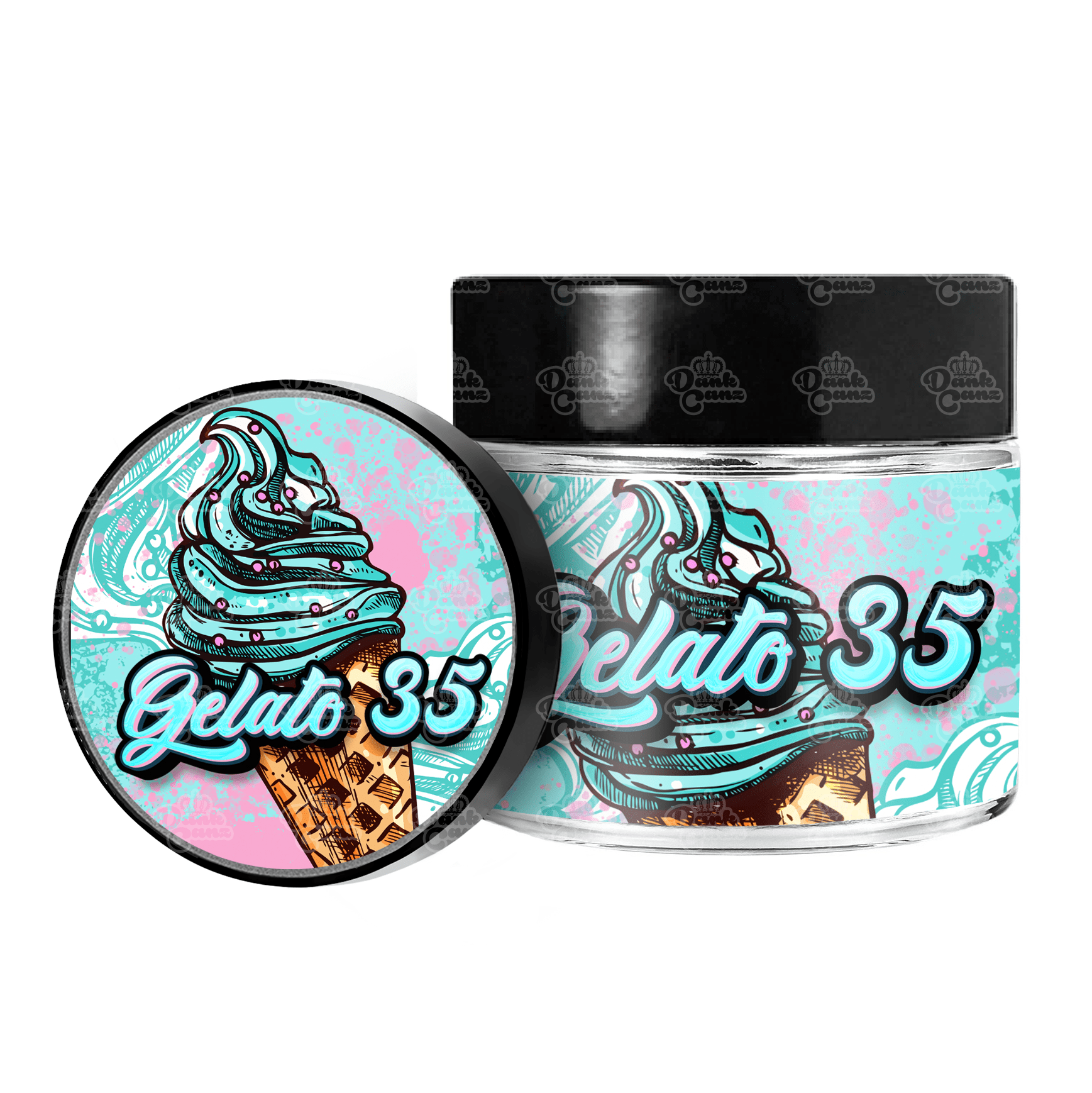 Gelato 35 3.5g/60ml Glass Jars - Labelled - DC Packaging Custom Cannabis Packaging