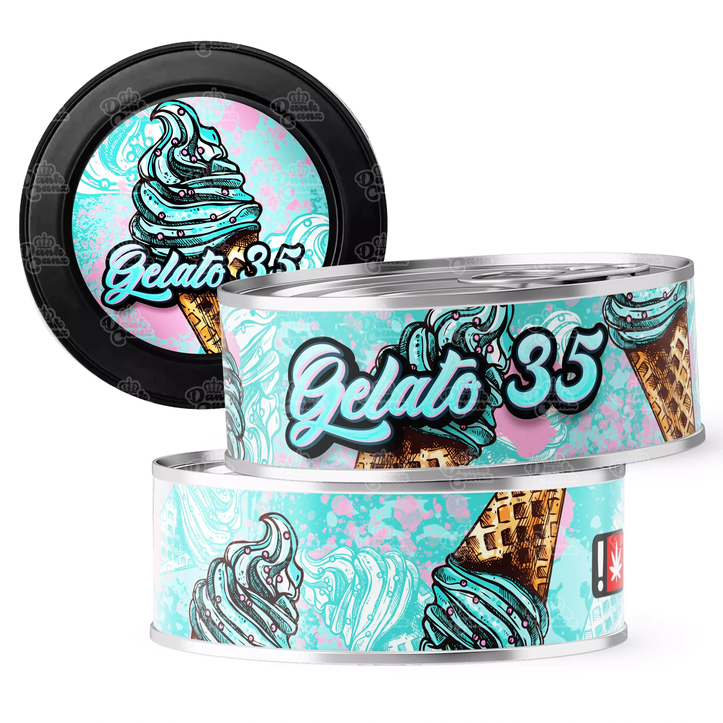 Gelato 35 3.5g Self Seal Tins - DC Packaging Custom Cannabis Packaging