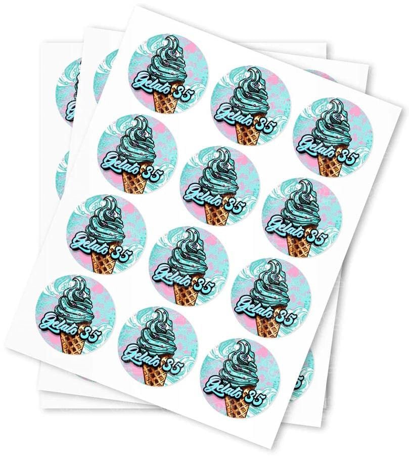 Gelato 35 Strain Stickers - DC Packaging Custom Cannabis Packaging