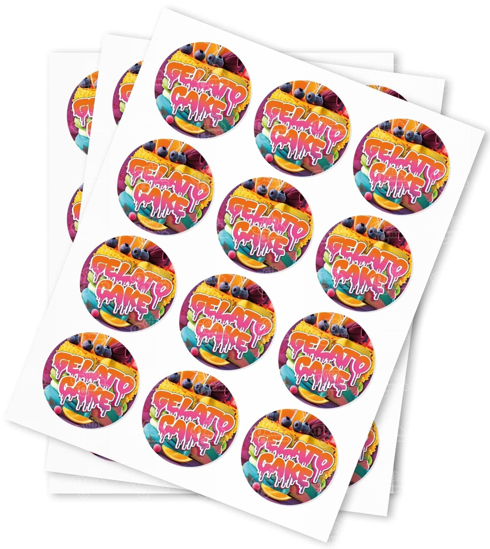 Gelato Cake Strain Stickers - DC Packaging Custom Cannabis Packaging