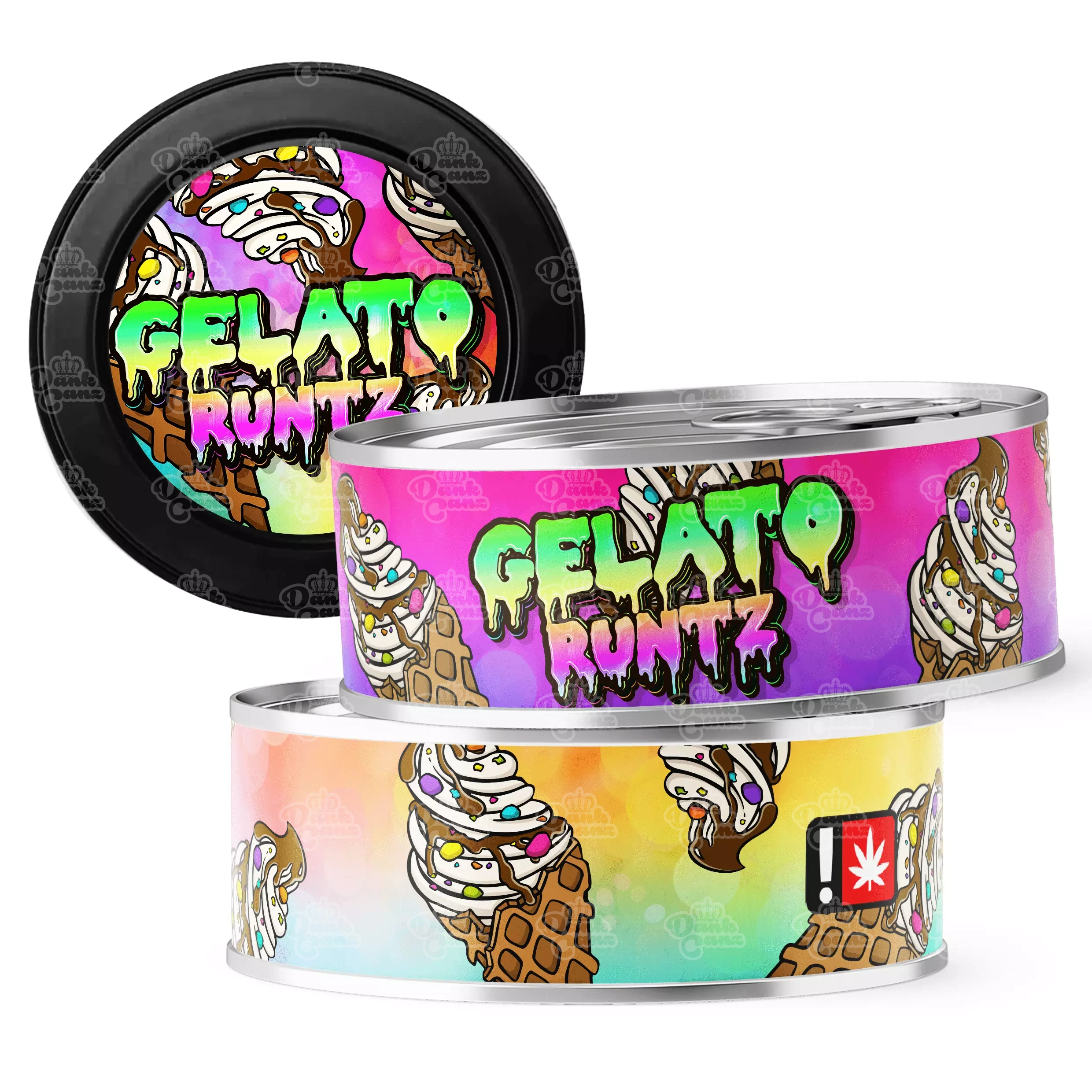 Gelato Runtz 3.5g Self Seal Tins - DC Packaging Custom Cannabis Packaging