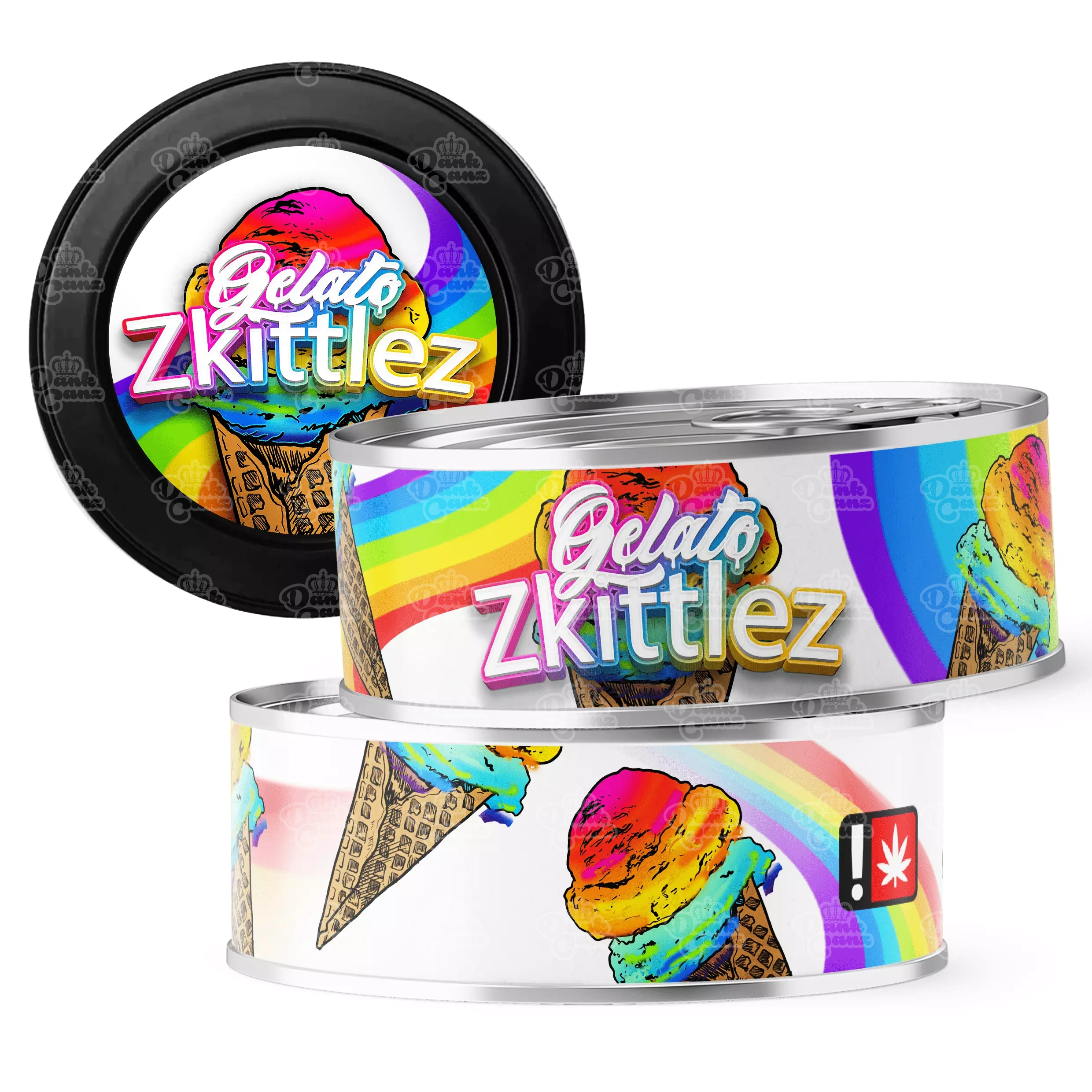 Gelato Zkittlez 3.5g Self Seal Tins - DC Packaging Custom Cannabis Packaging