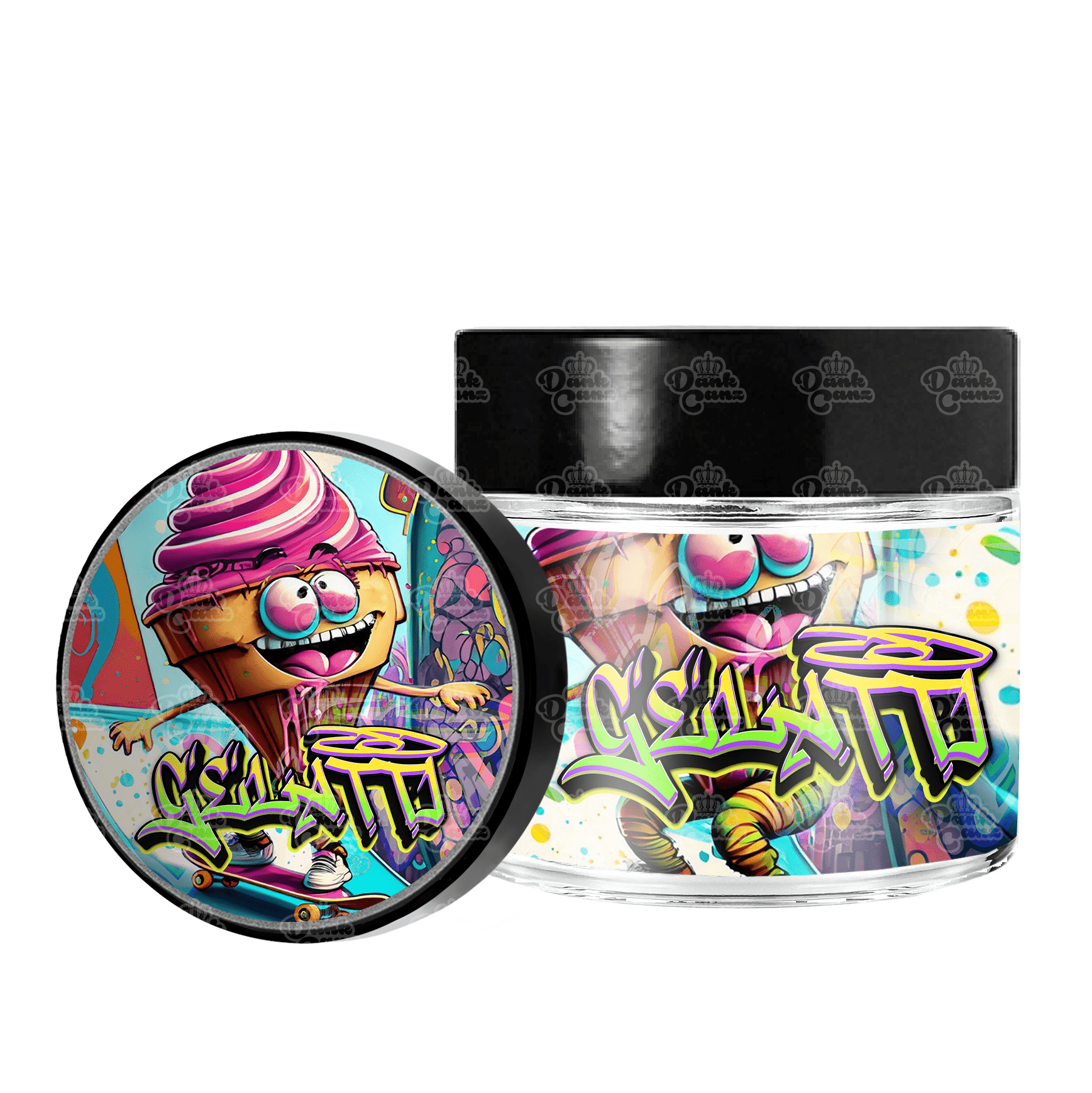 Gelatti 3.5g/60ml Glass Jars - Labelled - DC Packaging Custom Cannabis Packaging