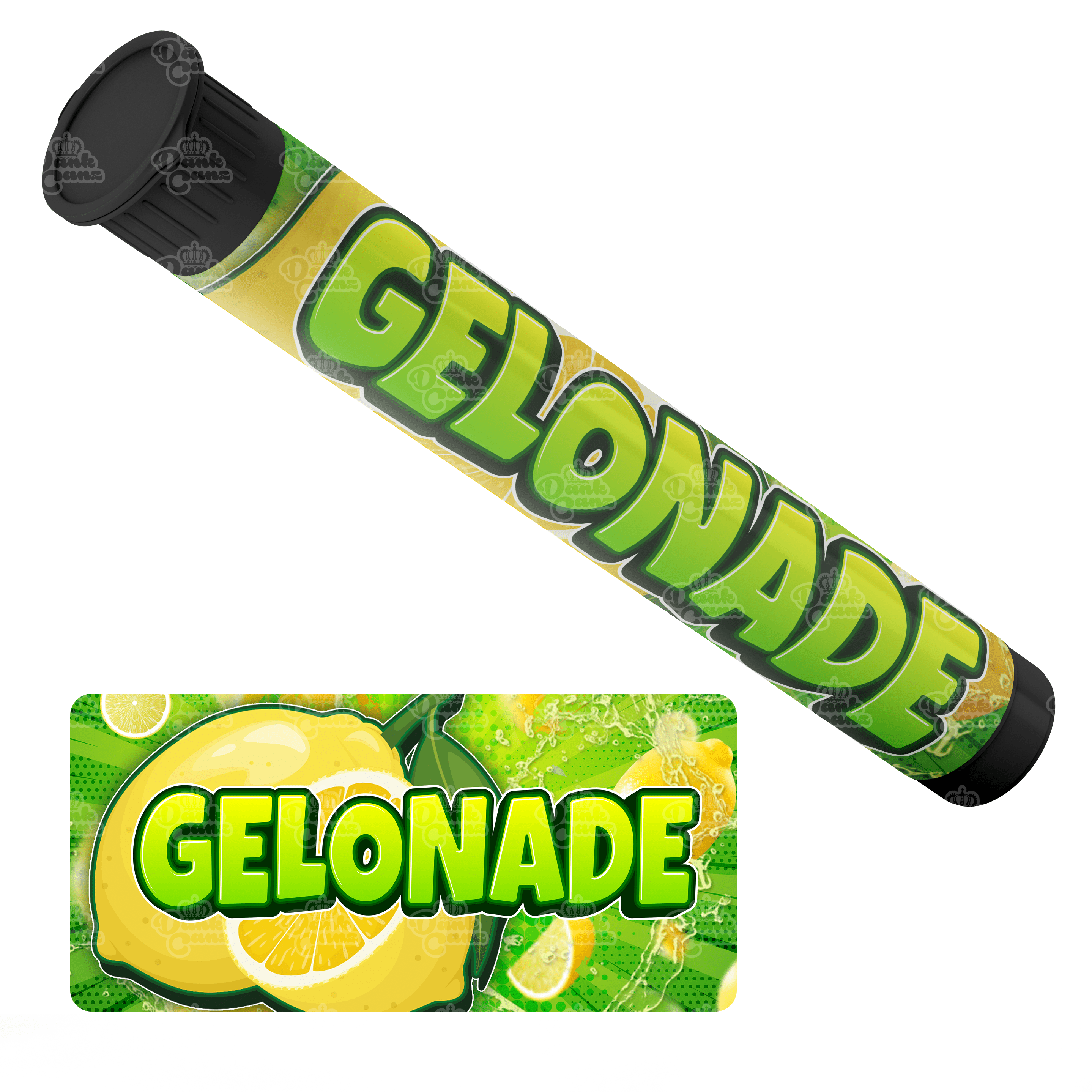 Gelonade Pre Roll Tubes - Labelled - DC Packaging Custom Cannabis Packaging