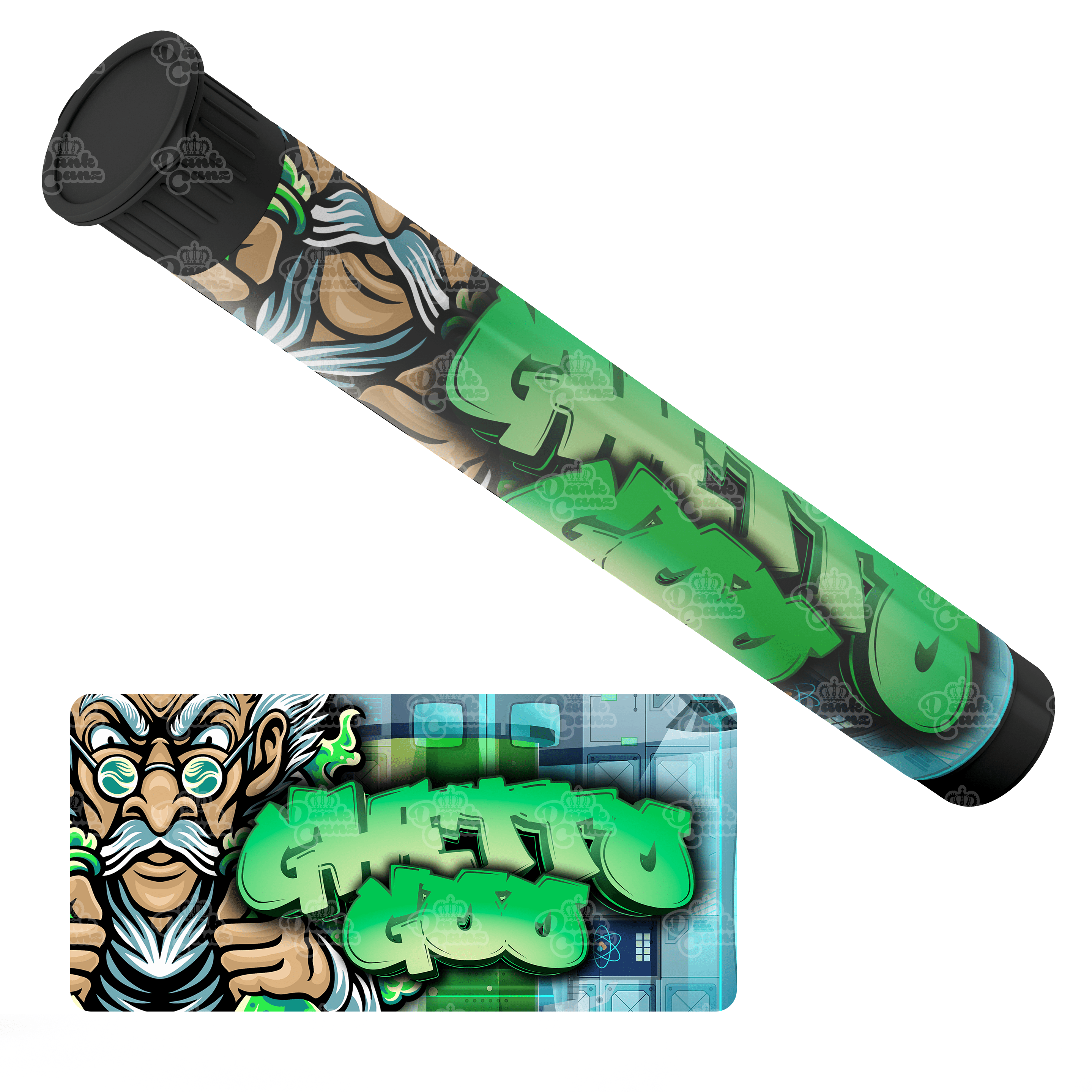 Ghetto Goo Pre Roll Tubes - Labelled - DC Packaging Custom Cannabis Packaging