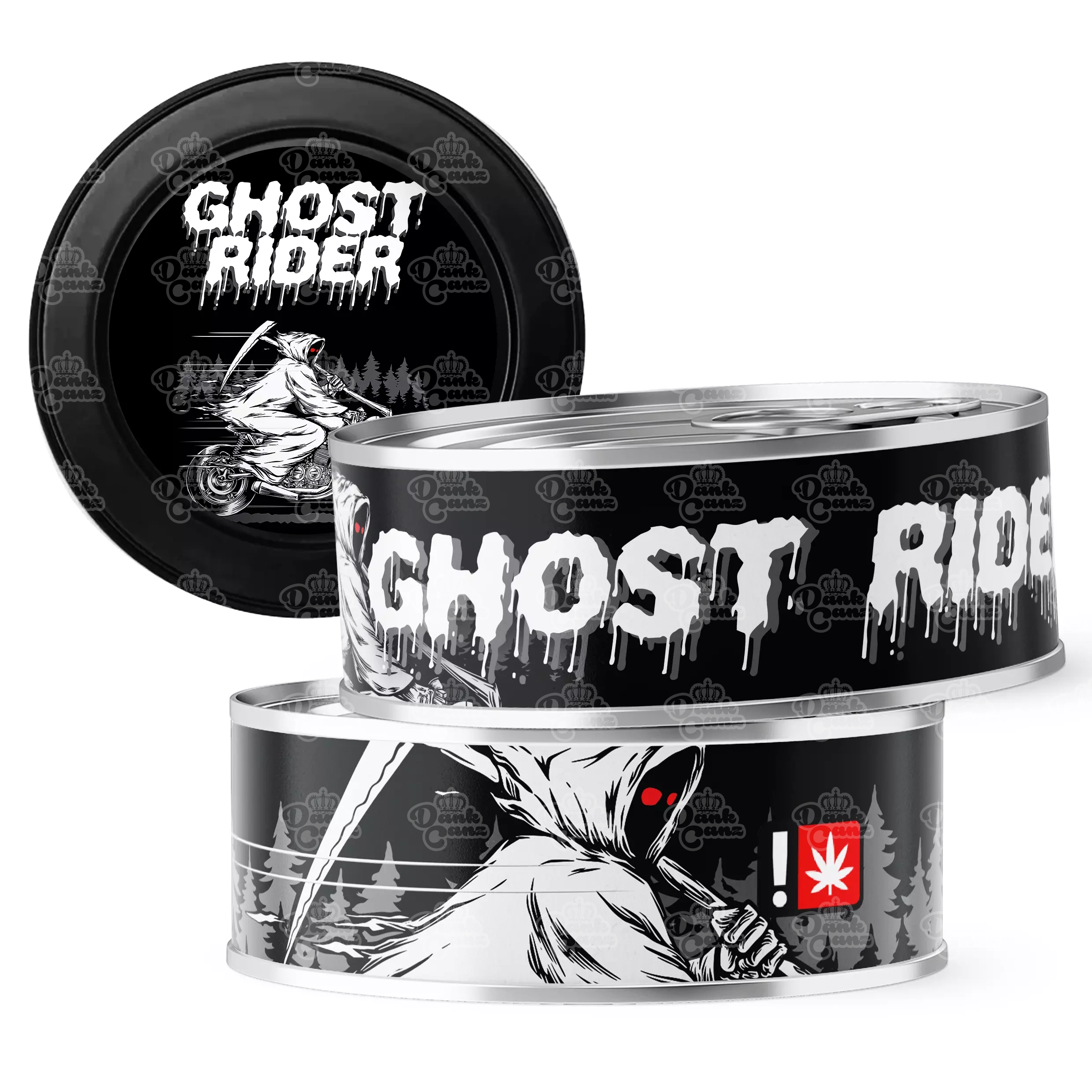 Ghost Rider 3.5g Self Seal Tins - DC Packaging Custom Cannabis Packaging