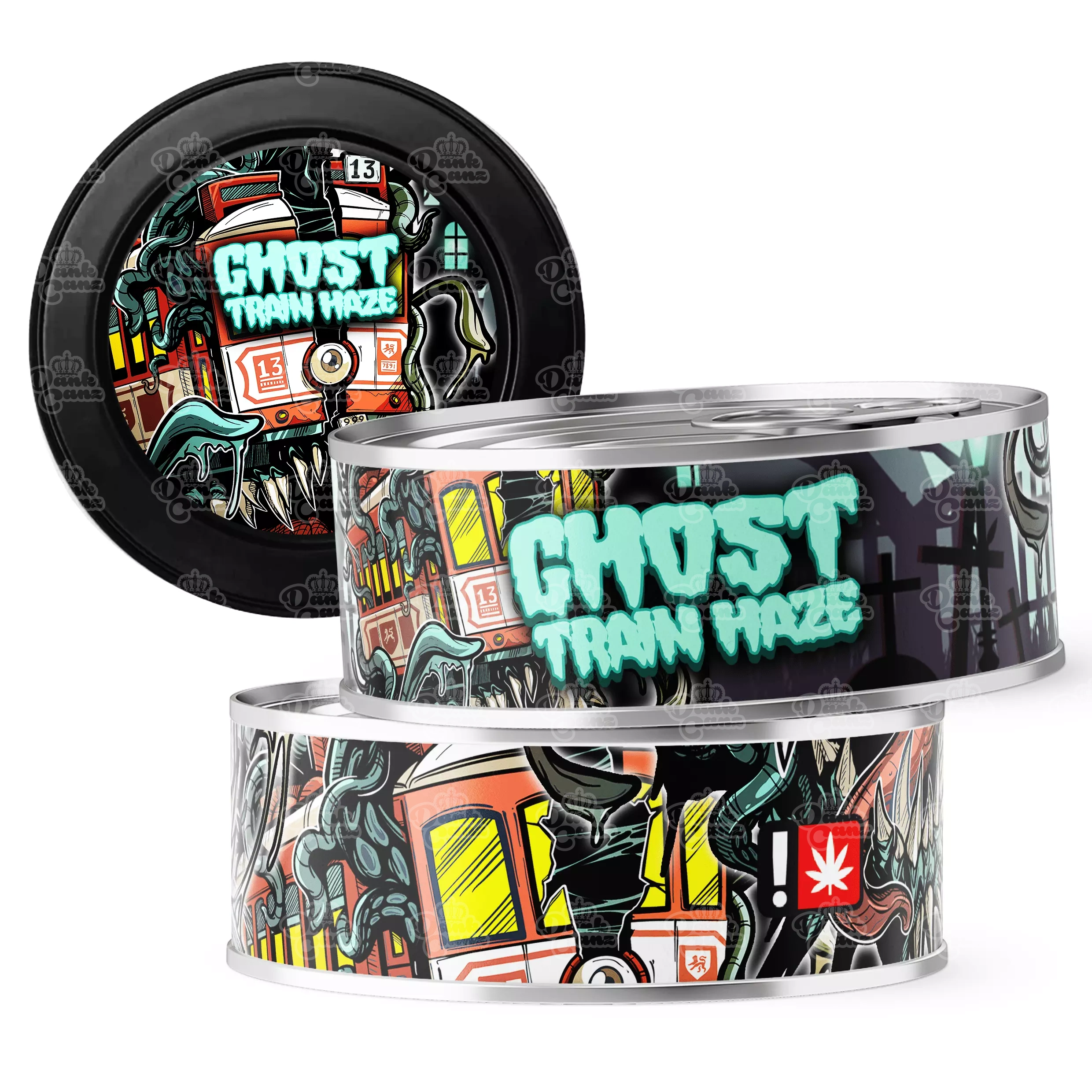 Ghost Train Haze 3.5g Self Seal Tins - DC Packaging Custom Cannabis Packaging