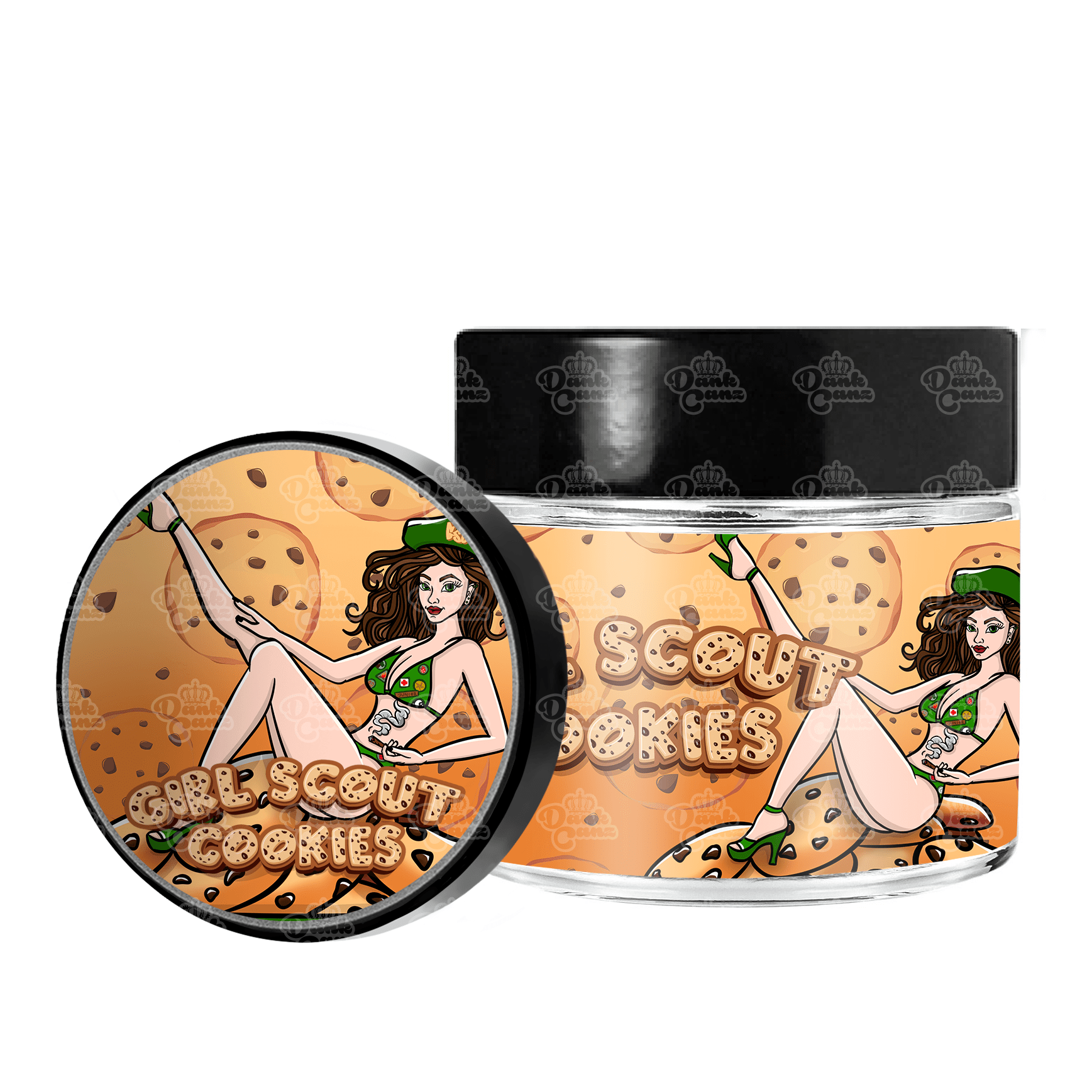 Girl Scout Cookies 3.5g/60ml Glass Jars - Labelled - DC Packaging Custom Cannabis Packaging