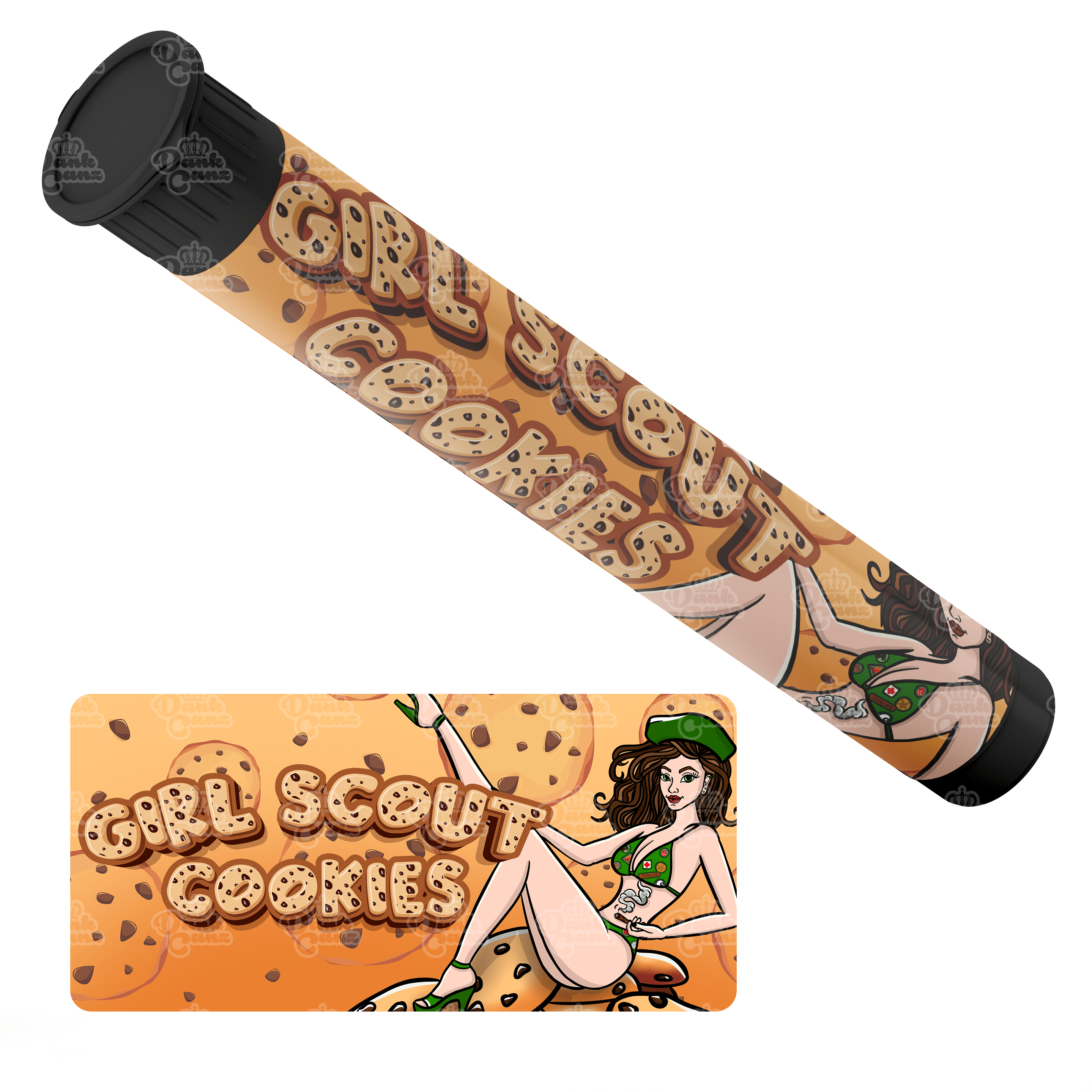 Girl Scout Cookies Pre Roll Tubes - Labelled - DC Packaging Custom Cannabis Packaging