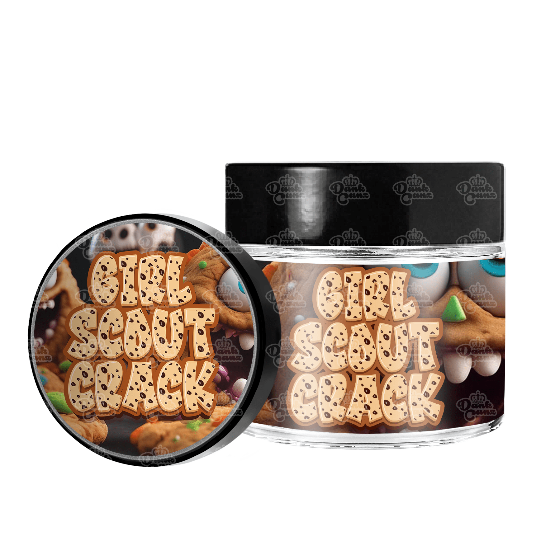 Girl Scout Crack 3.5g/60ml Glass Jars - Labelled - DC Packaging Custom Cannabis Packaging