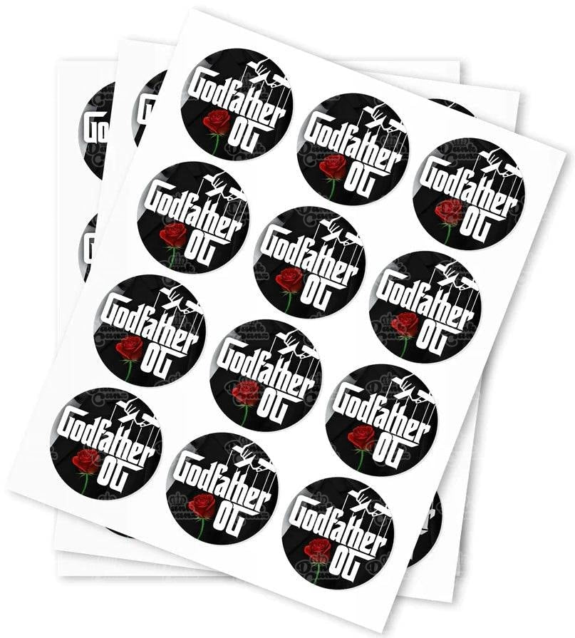 Godfather OG Strain Stickers - DC Packaging Custom Cannabis Packaging
