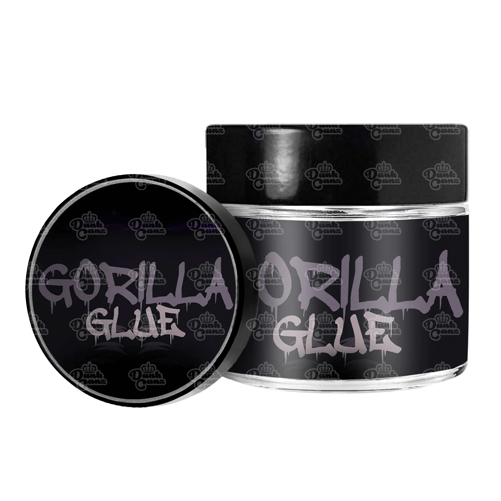 Gorilla Glue 3.5g/60ml Glass Jars - Labelled - DC Packaging Custom Cannabis Packaging