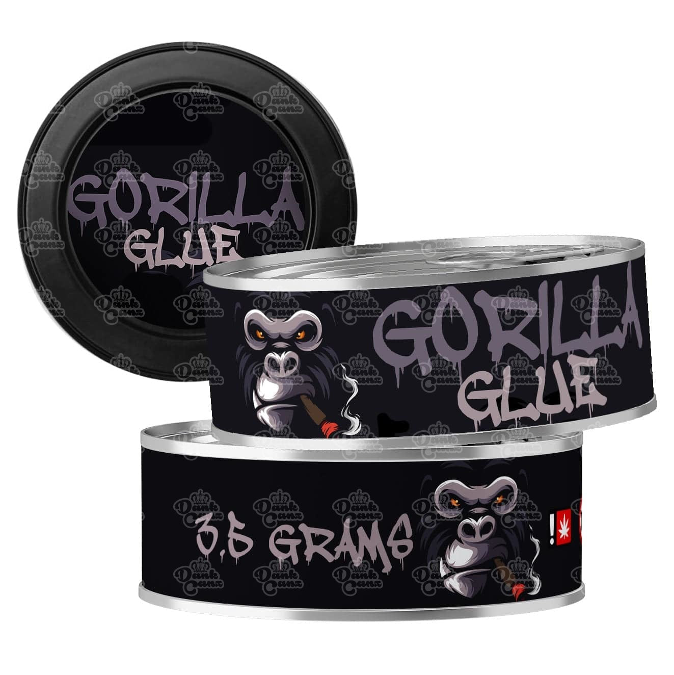 Gorilla Glue 3.5g Self Seal Tins - DC Packaging Custom Cannabis Packaging