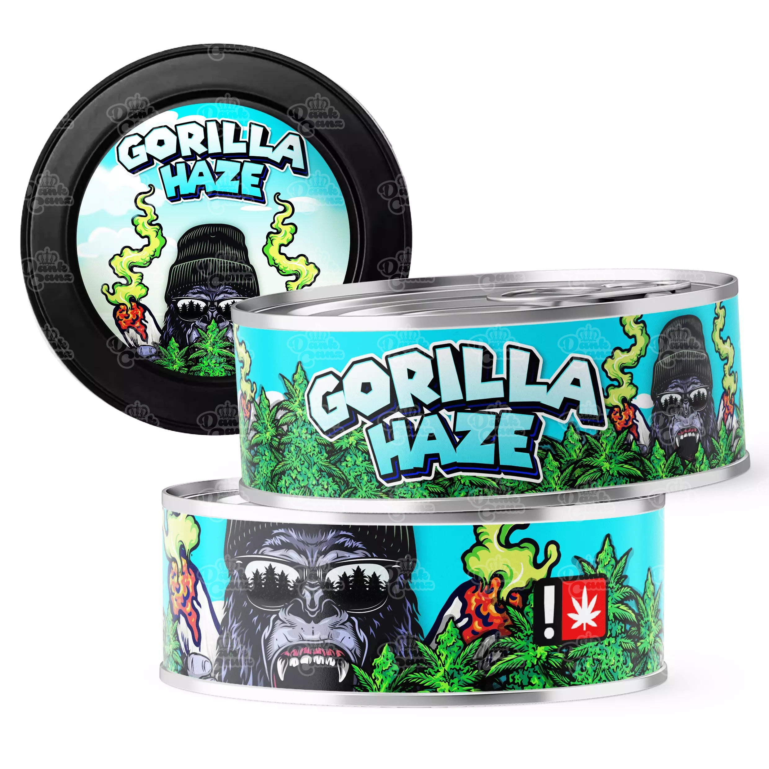 Gorilla Haze 3.5g Self Seal Tins - DC Packaging Custom Cannabis Packaging