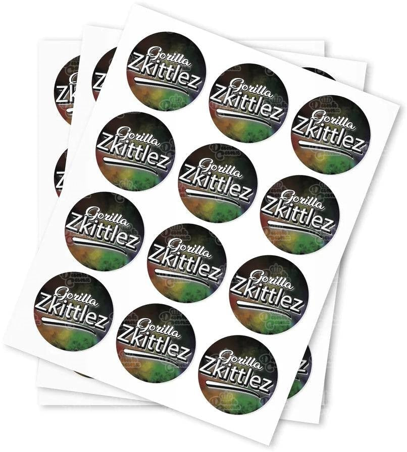 Gorilla Zkittlez Strain Stickers - DC Packaging Custom Cannabis Packaging