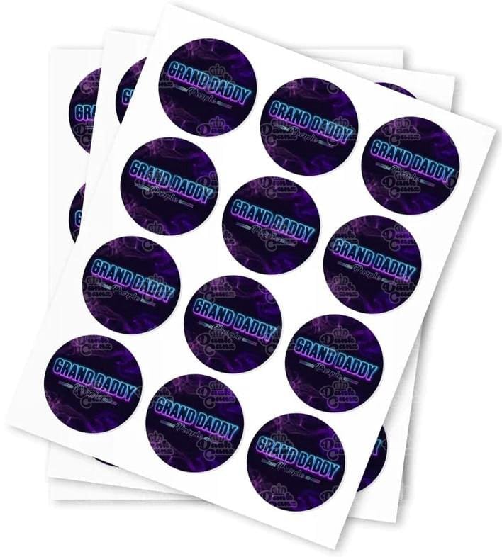 Grand Daddy Purple Stickers - DC Packaging Custom Cannabis Packaging