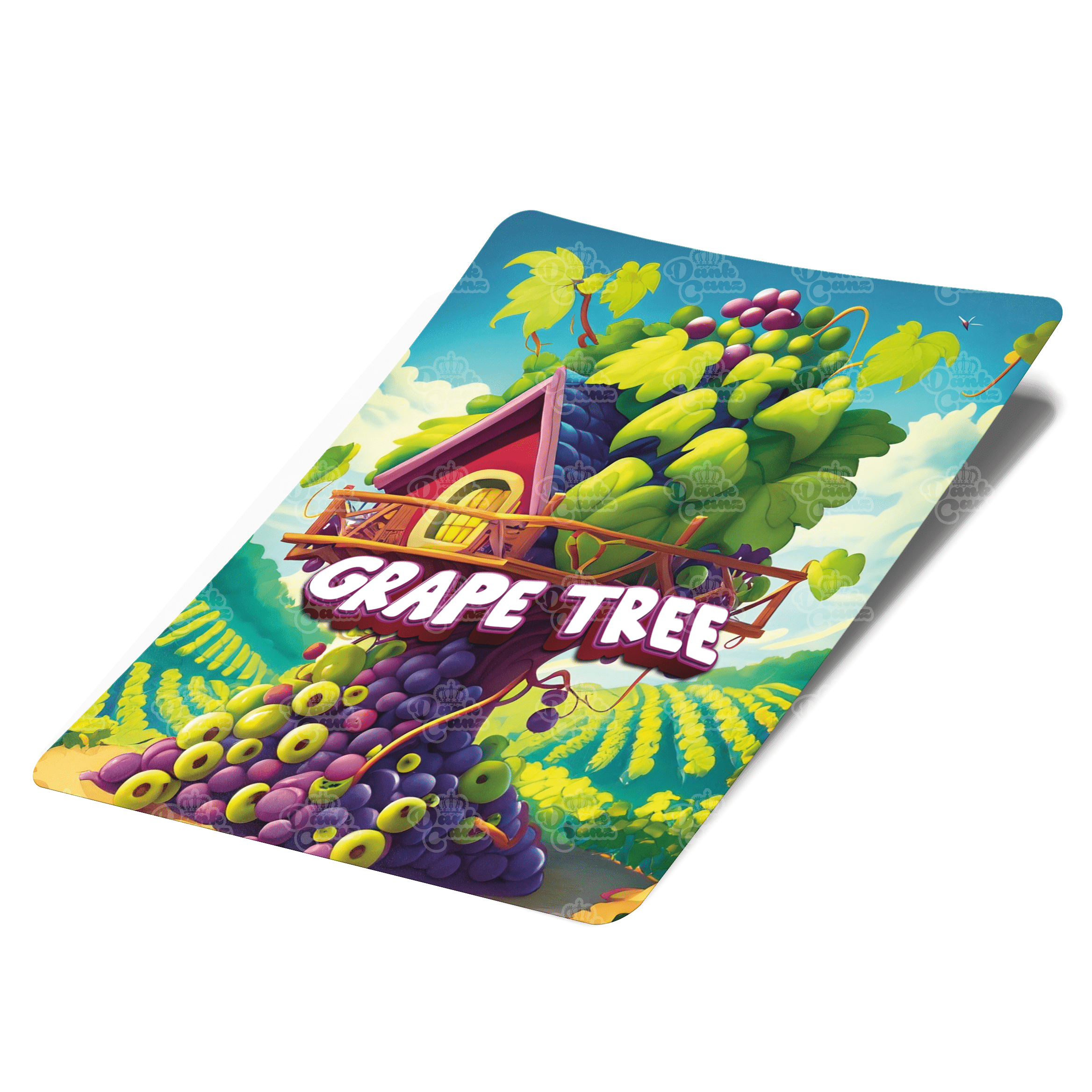 Grape Tree Mylar Bag Labels - Labels only - DC Packaging Custom Cannabis Packaging