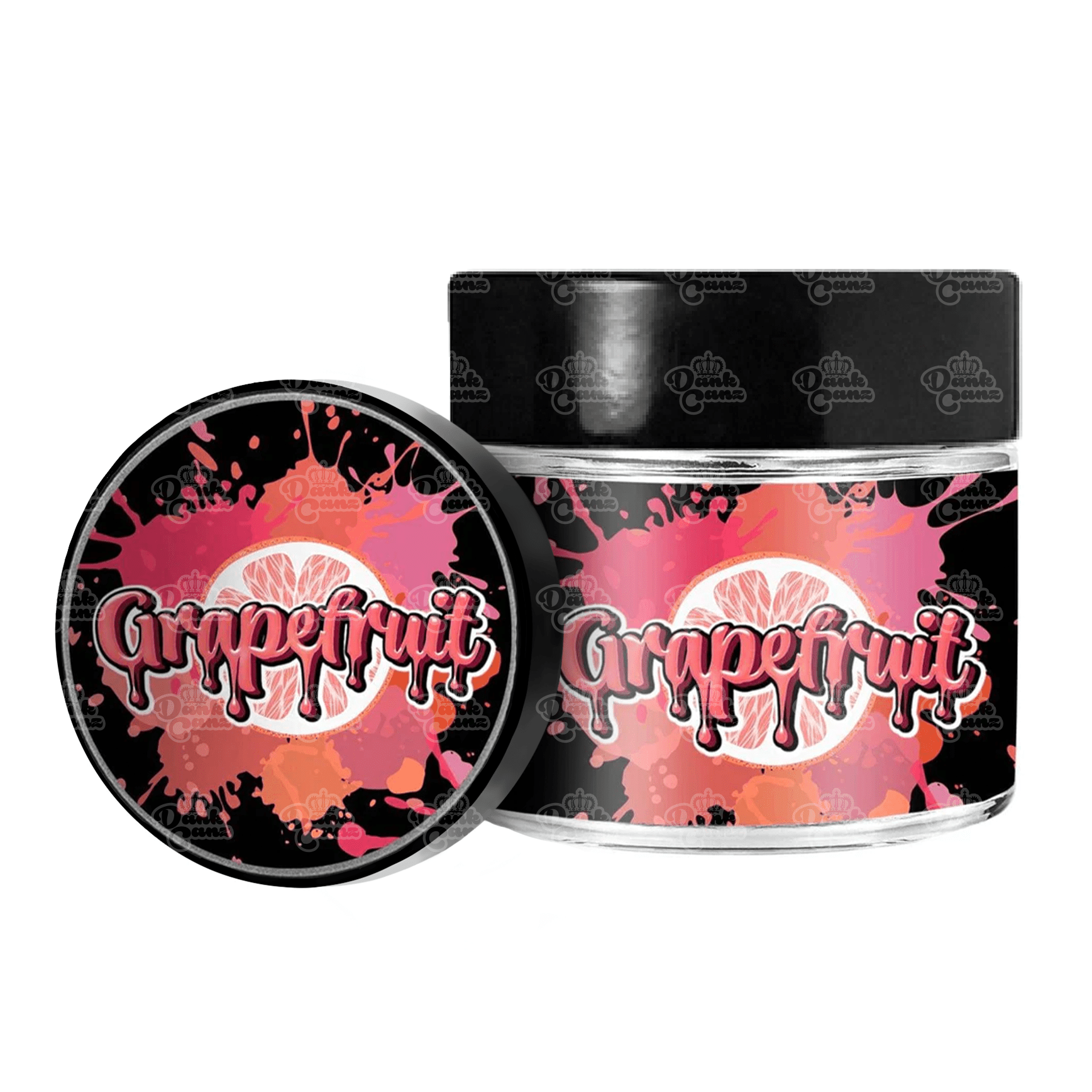 Grapefruit 3.5g/60ml Glass Jars - Labelled - DC Packaging Custom Cannabis Packaging