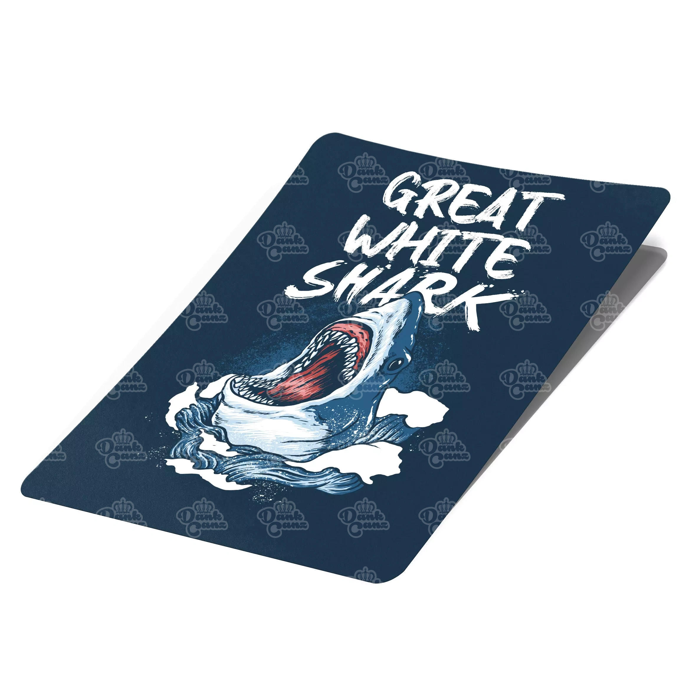 Great White Shark Mylar Bag Labels - Labels only - DC Packaging Custom Cannabis Packaging