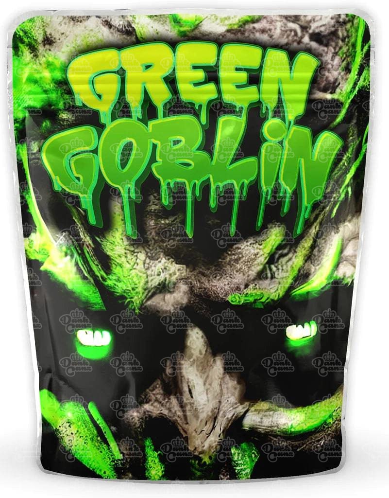 Green Goblin Mylar Bags - DC Packaging Custom Cannabis Packaging