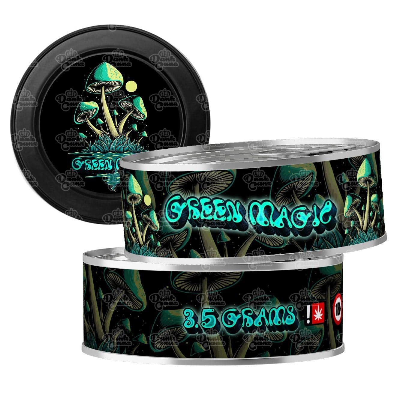 Green Magic 3.5g Self Seal Tins - DC Packaging Custom Cannabis Packaging