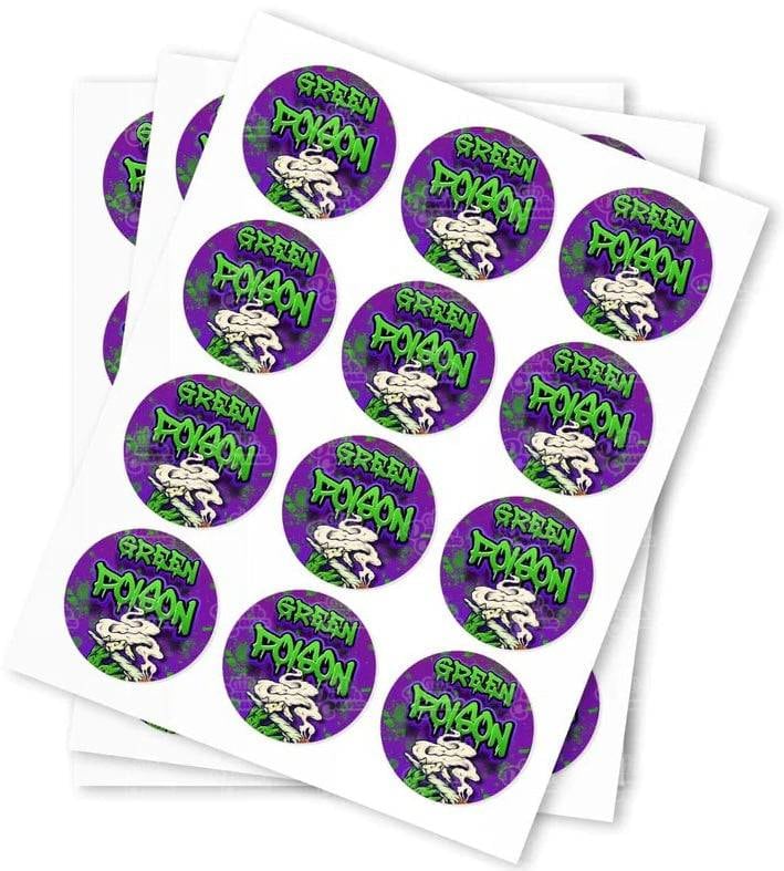 Green Poison Stickers - DC Packaging Custom Cannabis Packaging