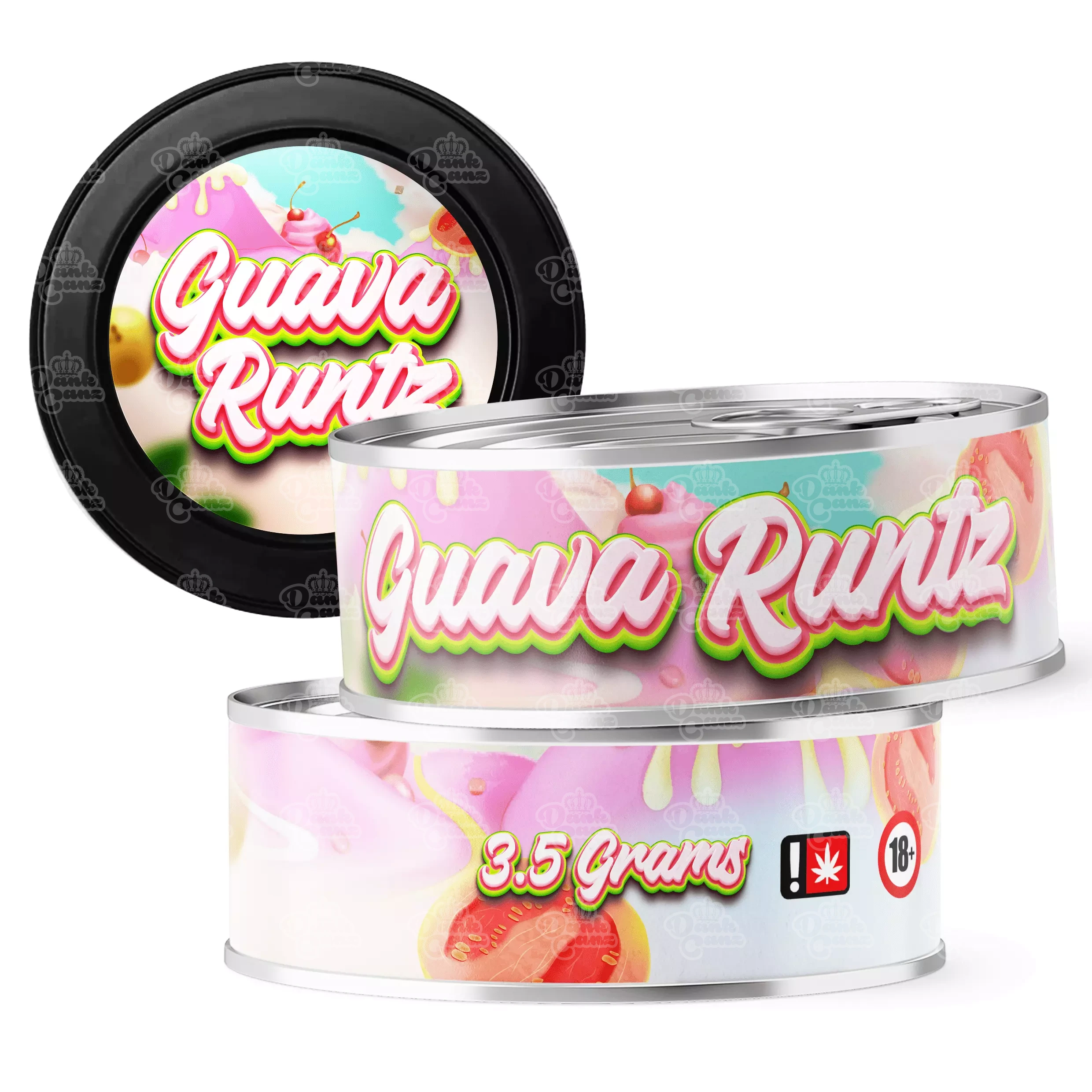 Guava Runtz 3.5g Self Seal Tins - DC Packaging Custom Cannabis Packaging