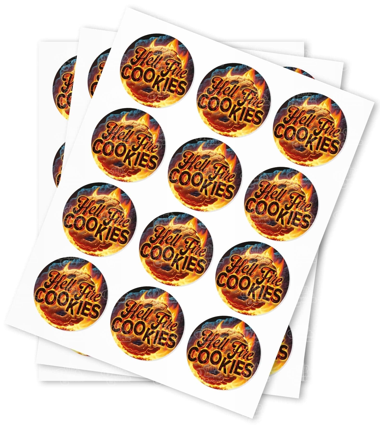 Hell Fire Cookies Strain Stickers - DC Packaging Custom Cannabis Packaging
