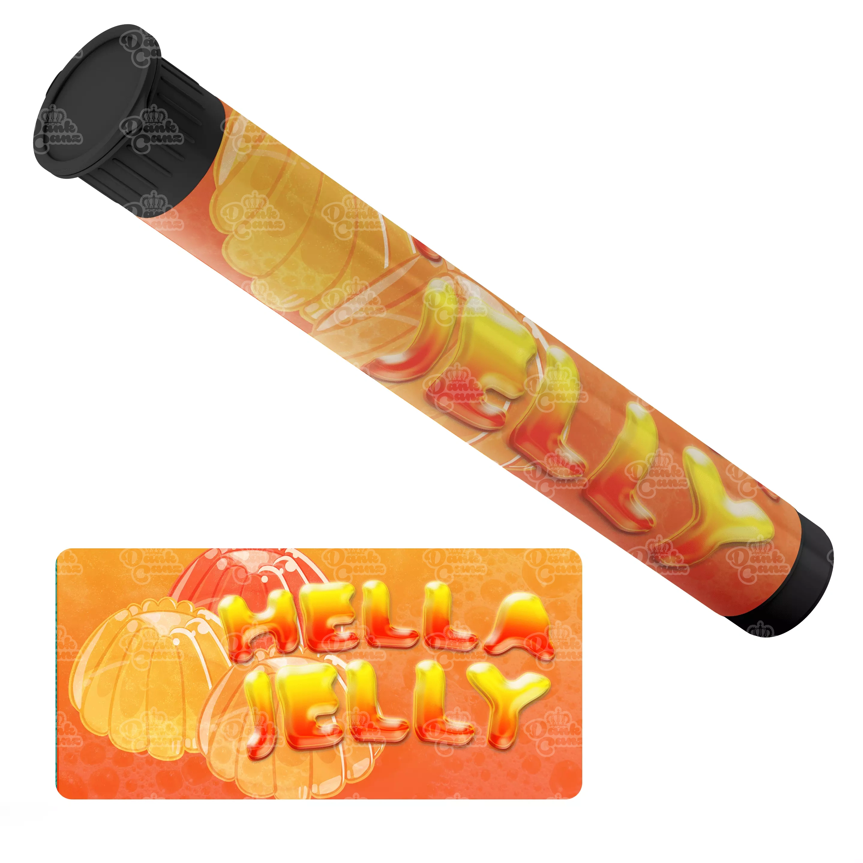 Hella Jelly Pre Roll Tubes - Labelled - DC Packaging Custom Cannabis Packaging