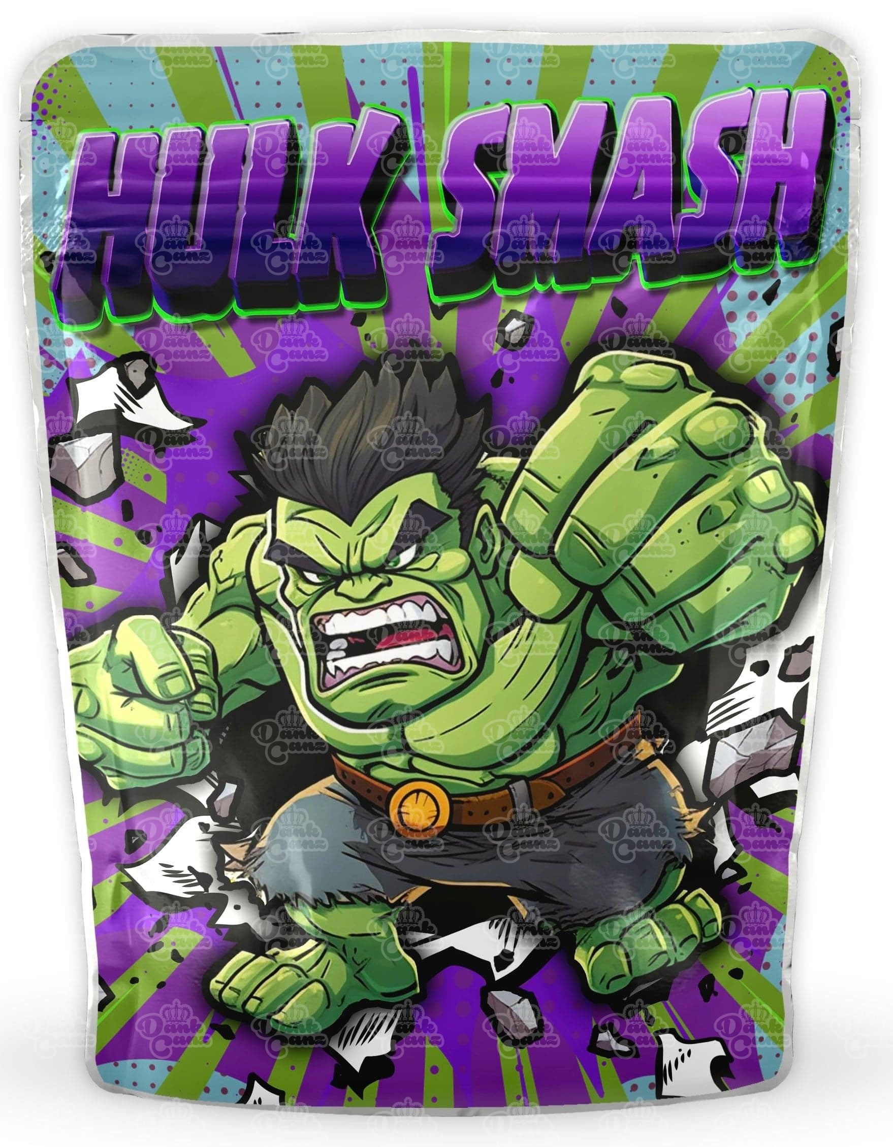 Hulk Smash Mylar Bags - DC Packaging Custom Cannabis Packaging